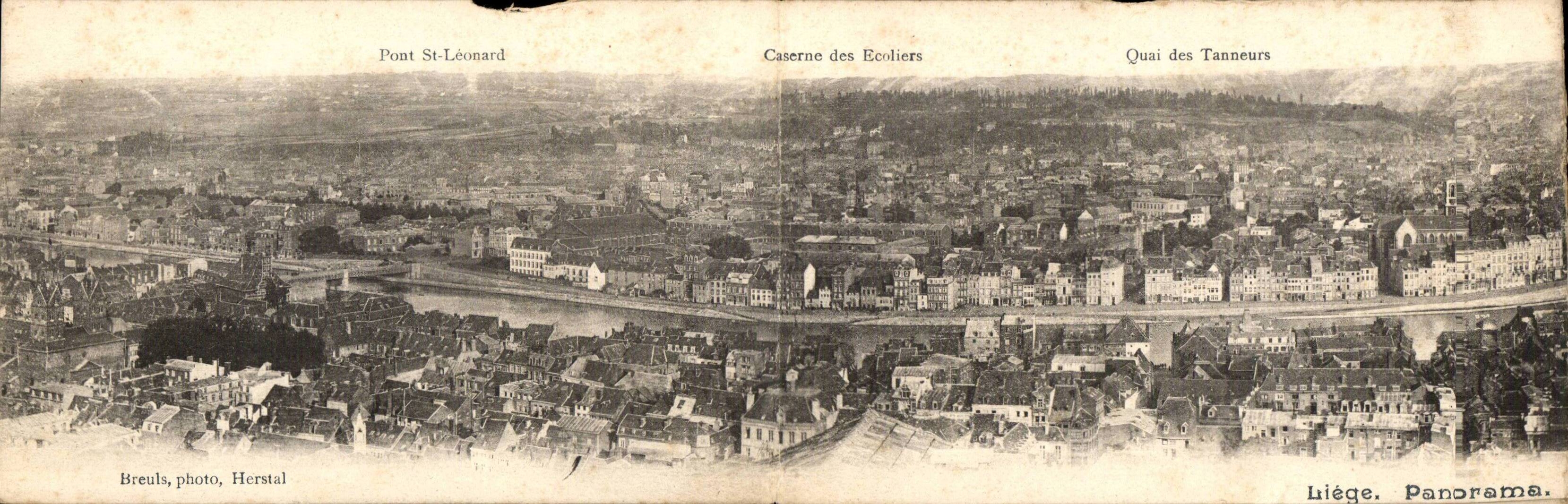 Belgium - Belgien - Belgium - Panorama View - 4 regular sized cards attatched to form view - CPA