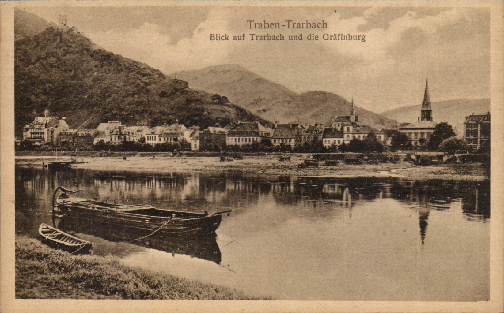 Traben Trarbach CPA Blick auf Trarbach und die Grafinburg