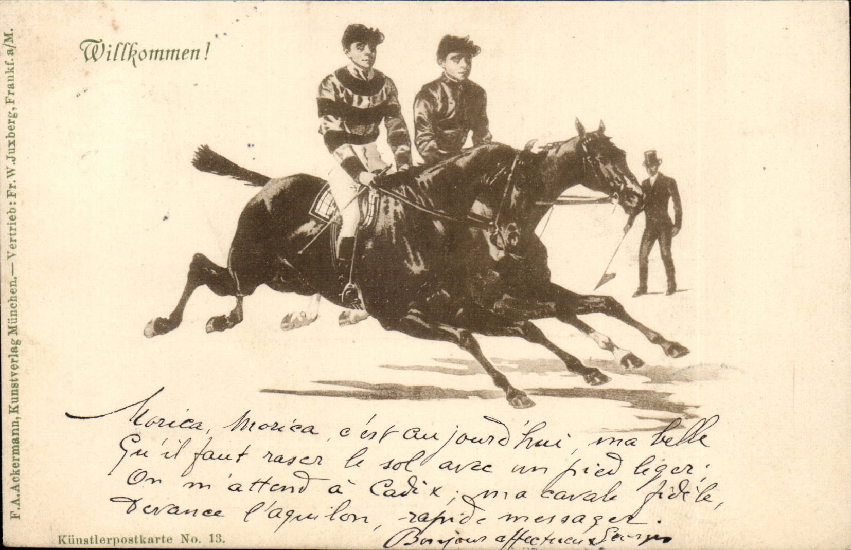 CPA Wilkommen Hippisme Course has horses