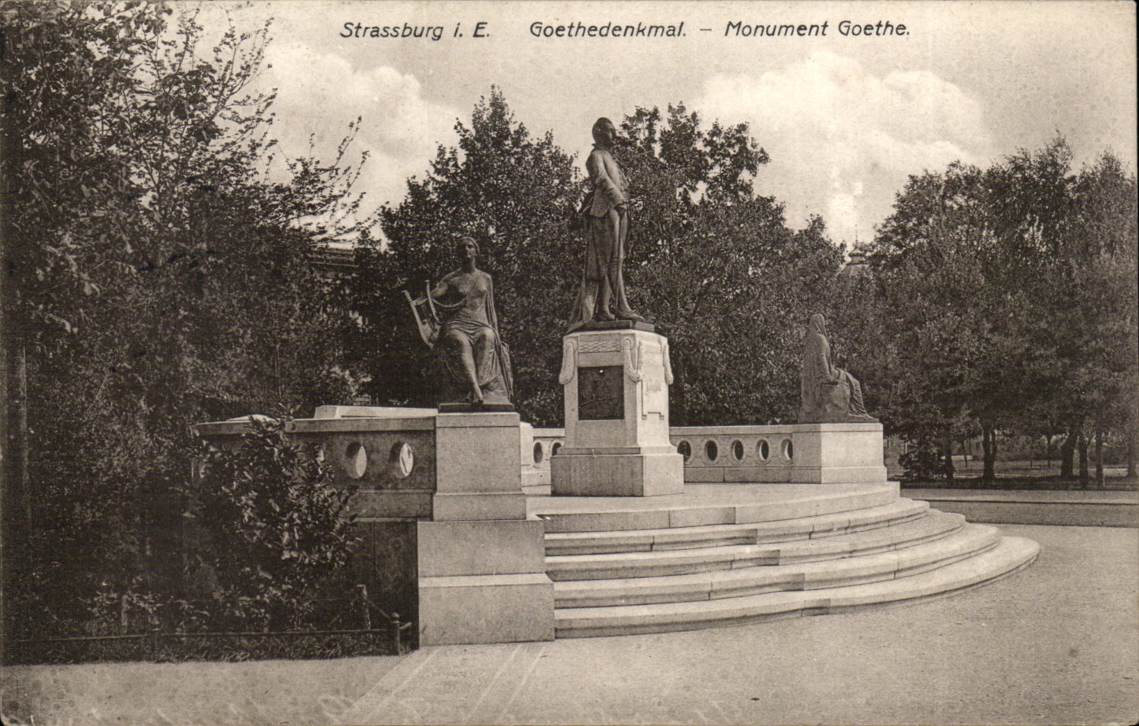 Strassburg CPA Goethedenakmal Goethe Monument