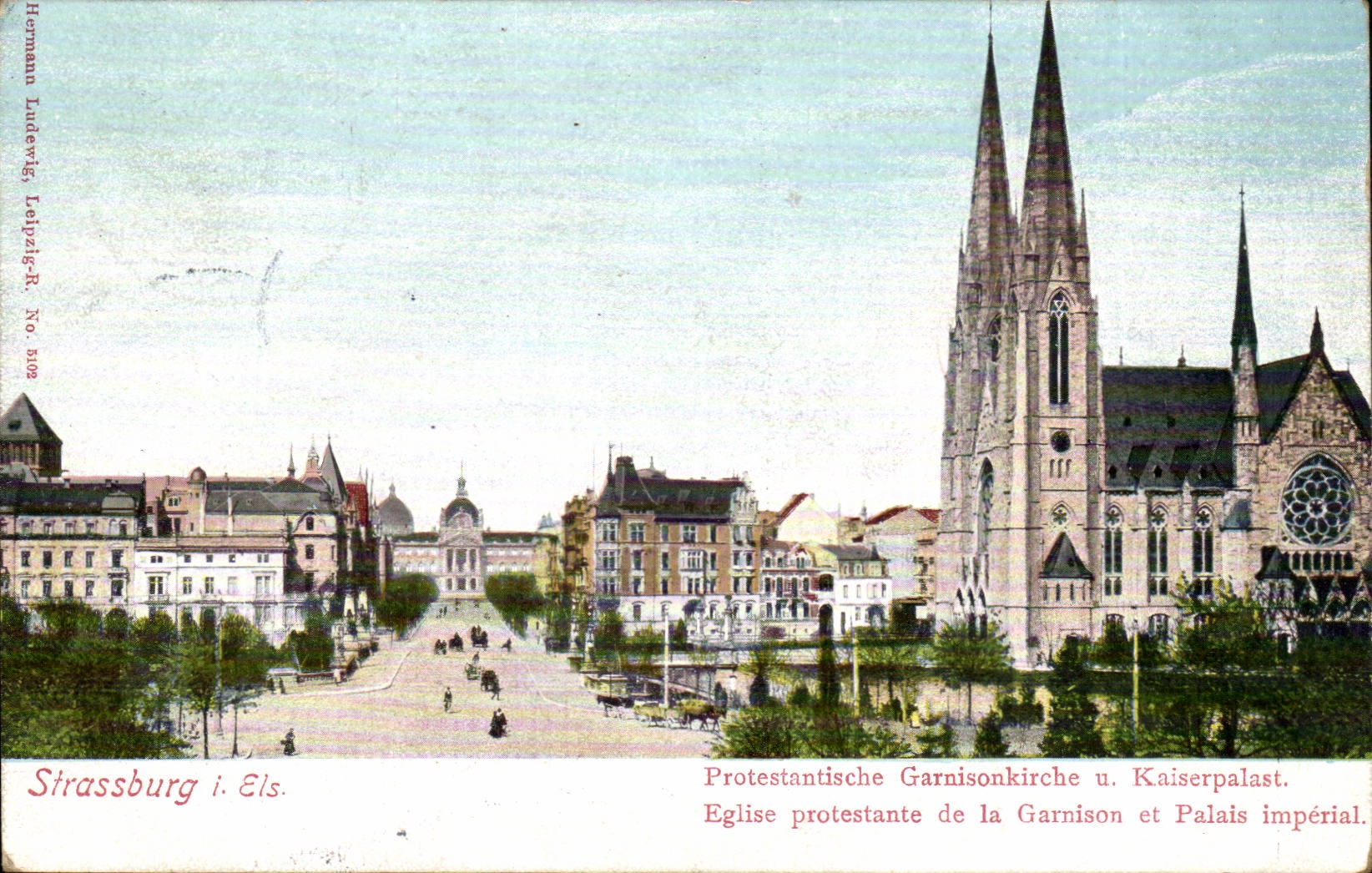 Strassburg CPA Protestant Church of the garrison and imperial palace