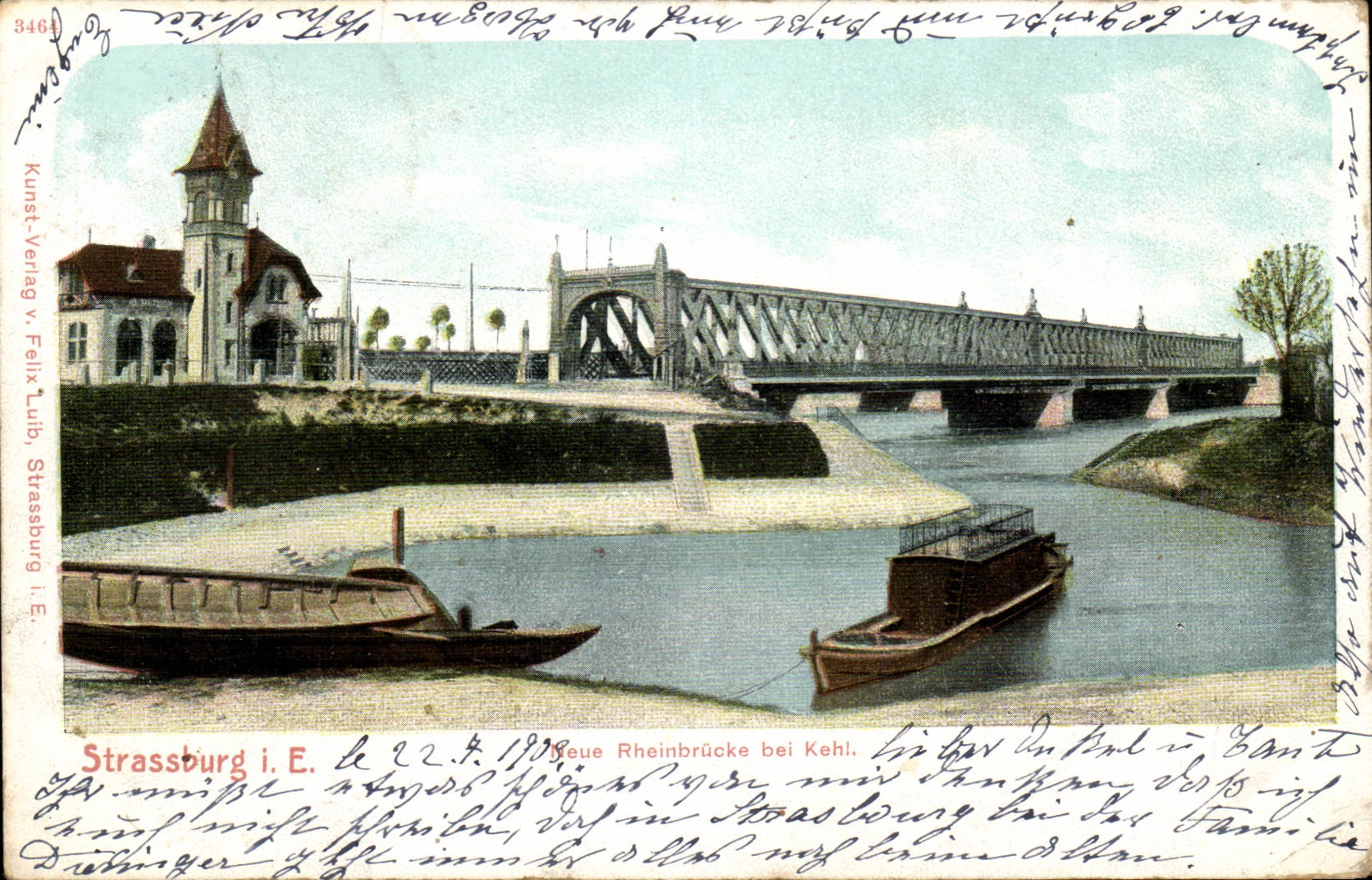 Strassburg CPA Neue Rheinbrucke EIB Kehl