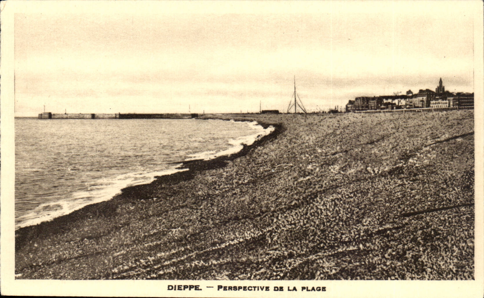 Dieppe CPA Ansicht des Strandes