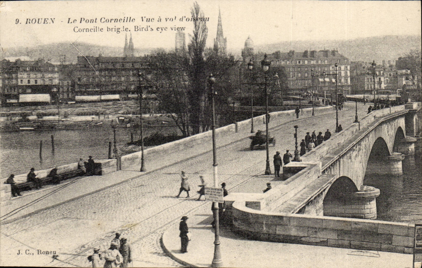 Rouen CPA the bridge Crow Seen as the crow flies