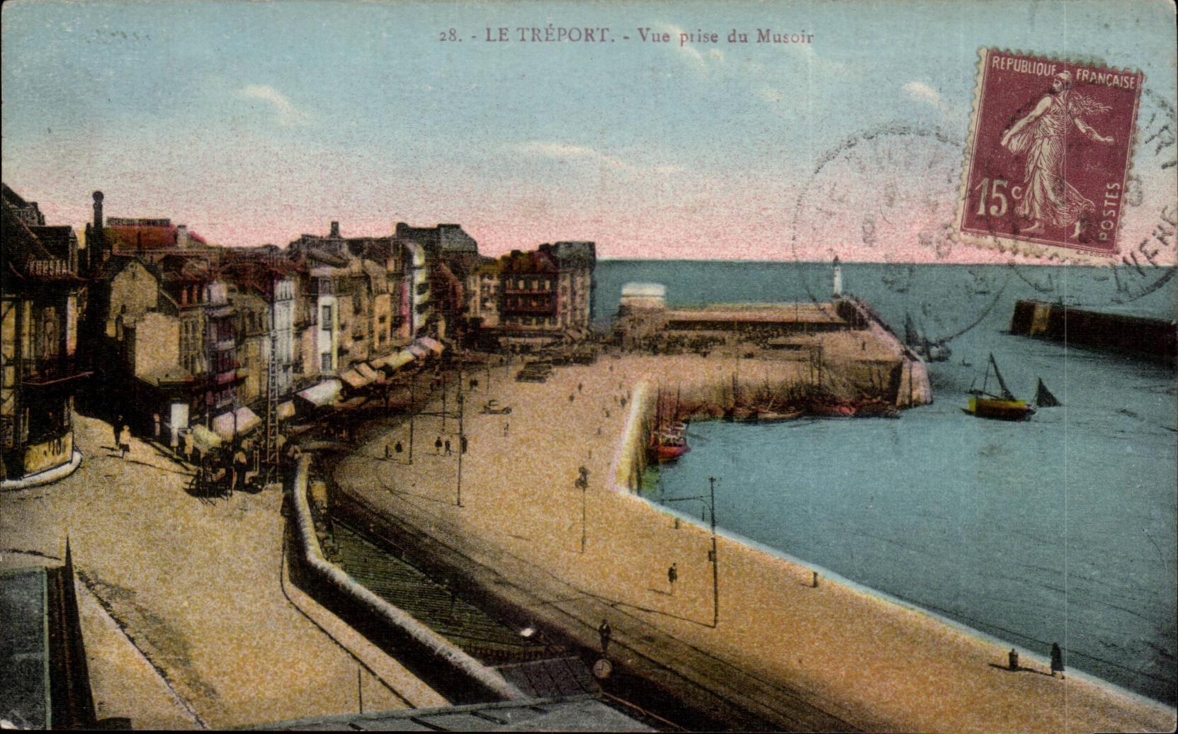 Treport CPA gesehen vom Pierhead