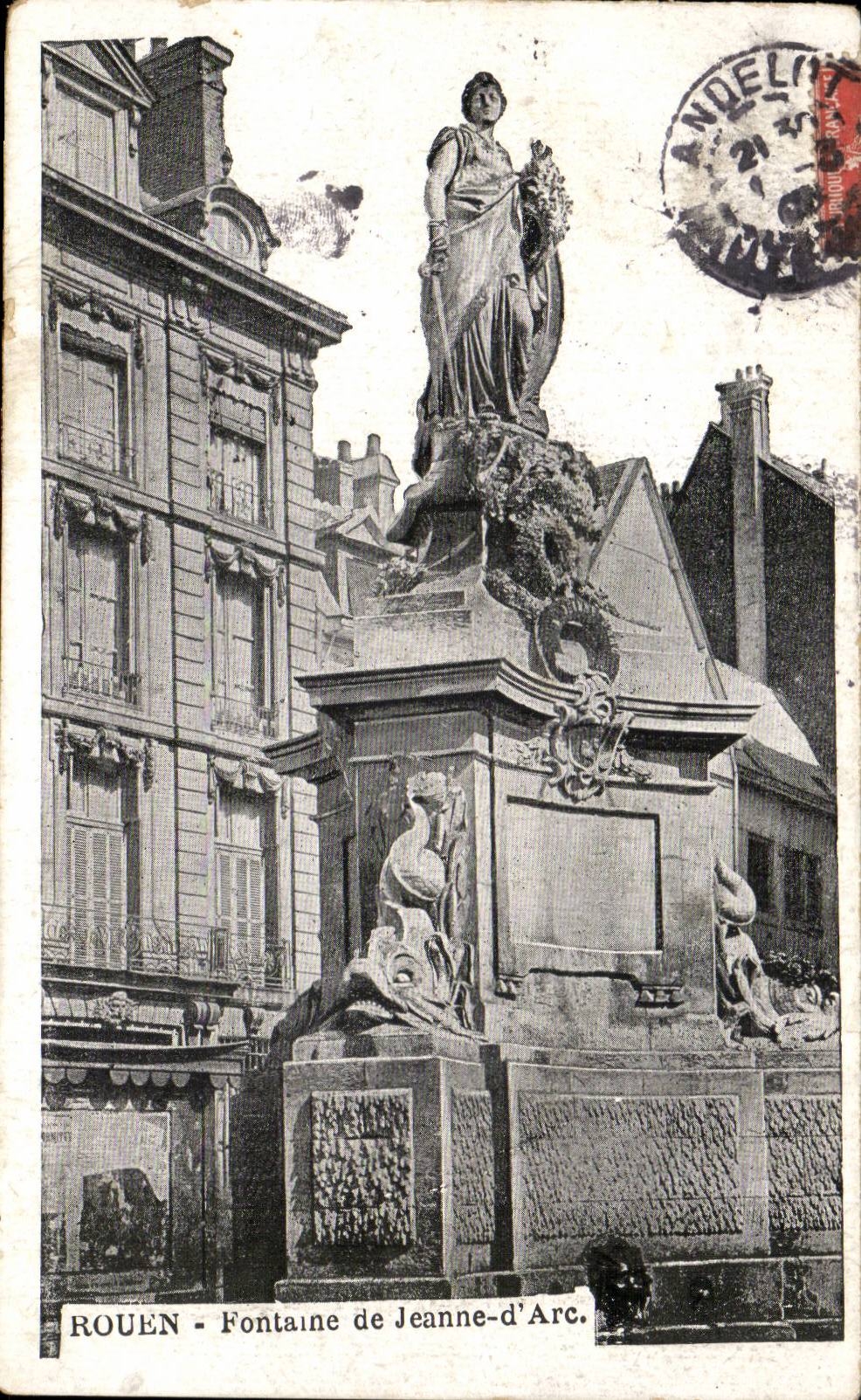 Rouen CPA Fountain of Jeanne of arc