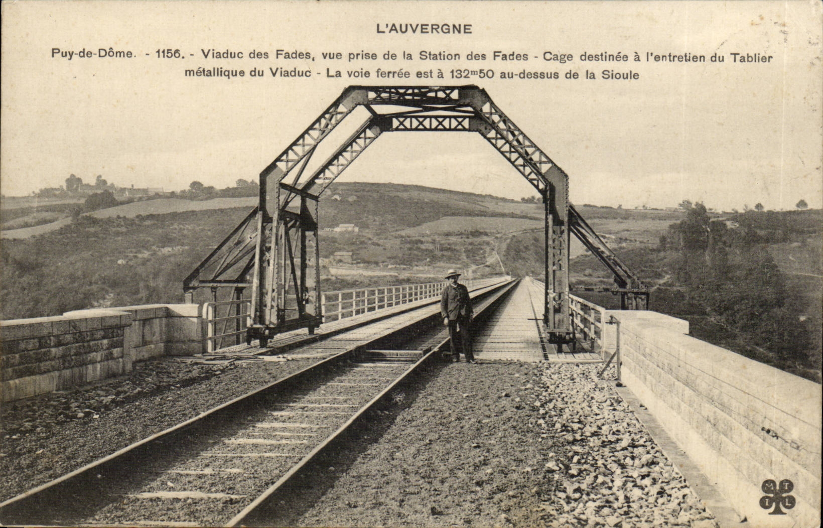 CPA Viaduct of Insipid Seen from of the station of Insipid the Cage intended for the maintenance of the sand glass