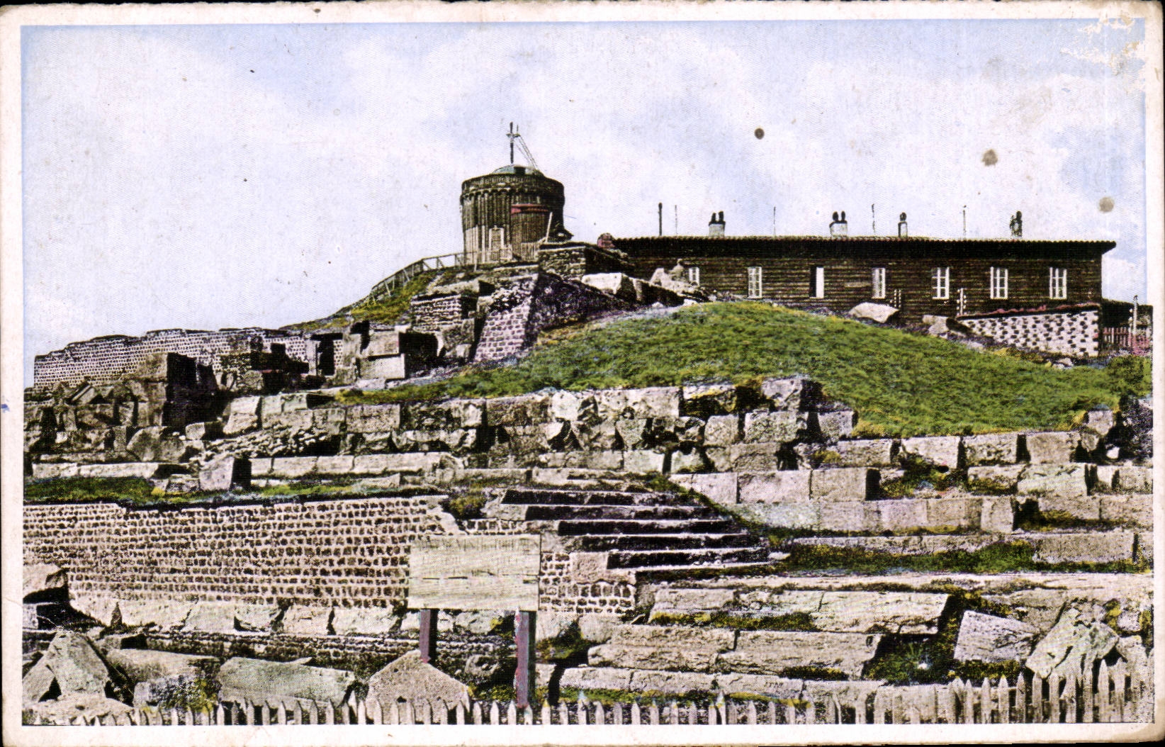CPA Summit of Puy dde Dome Observatory and ruins of the Mercury temple