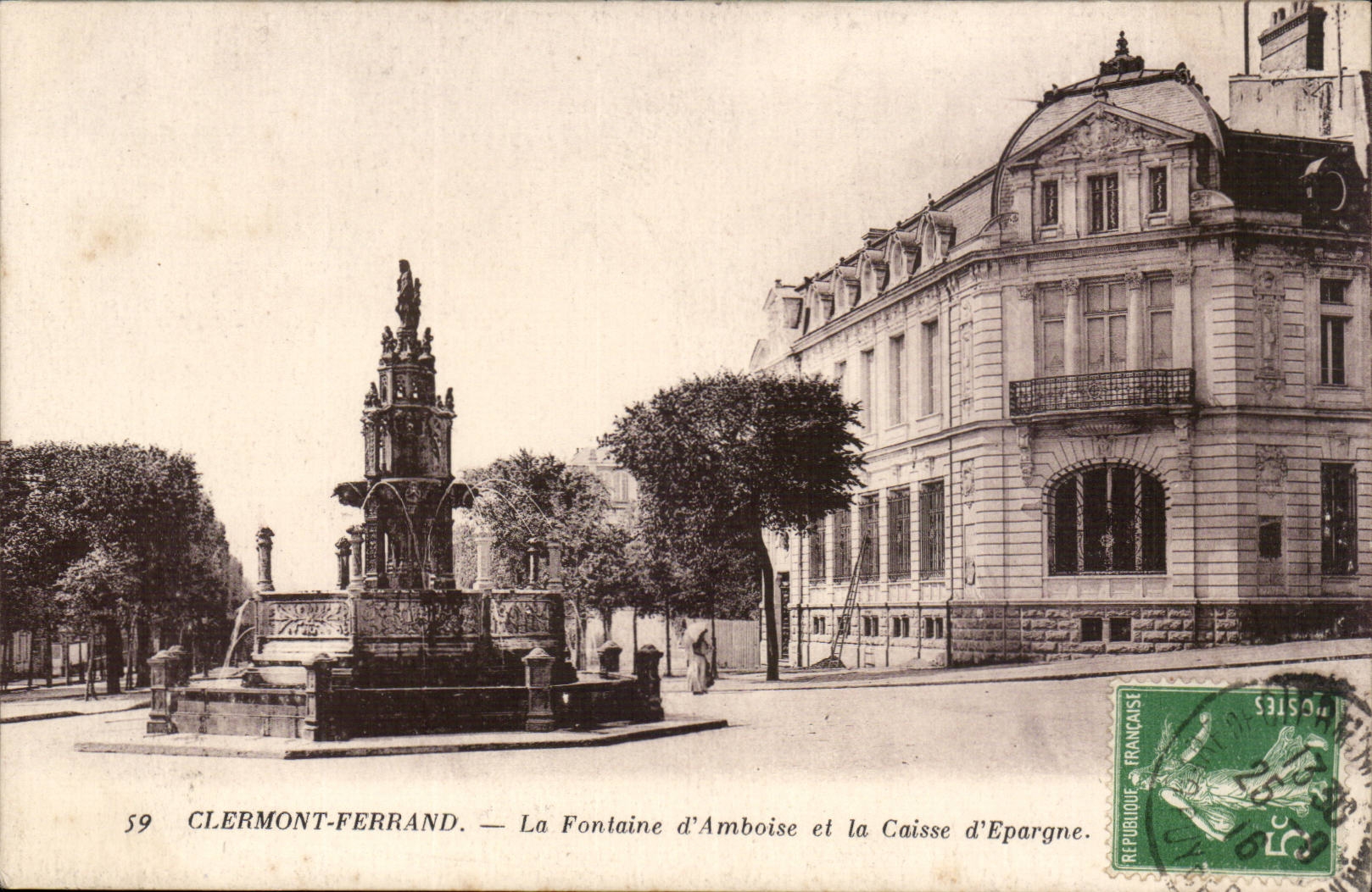 Amboise Brunnen der Clermont-ferrand- und die Sparkasse - Banke - CPA