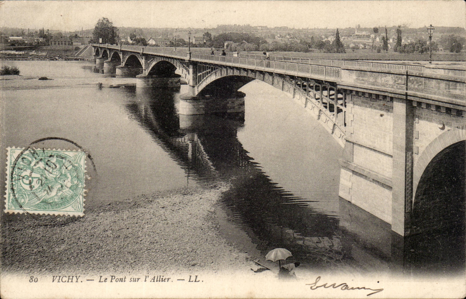 Vichy - Le Pont sur l'Allier - Bridge CPA 