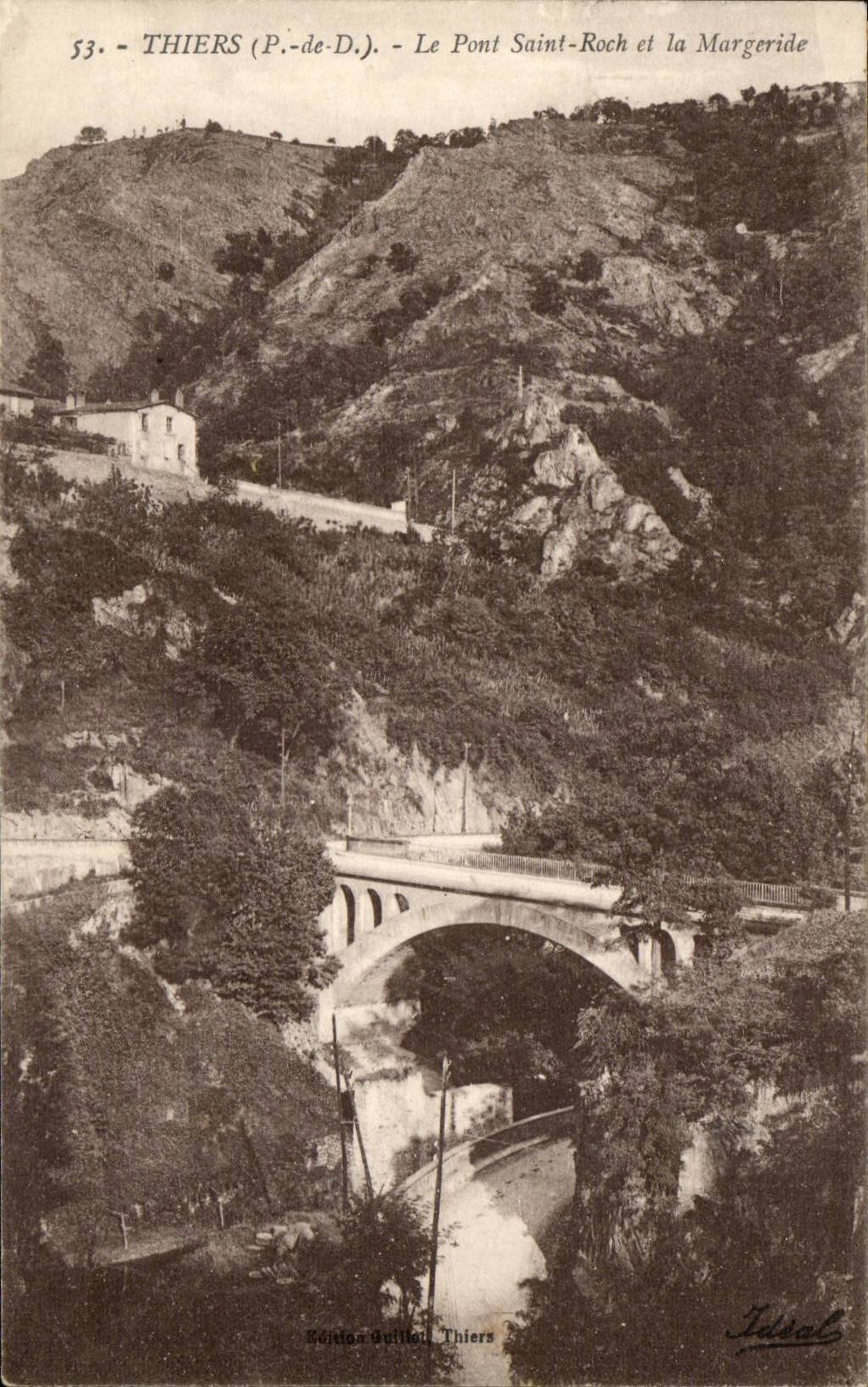 Thiers CPA the bridge Saint roch and Margeride