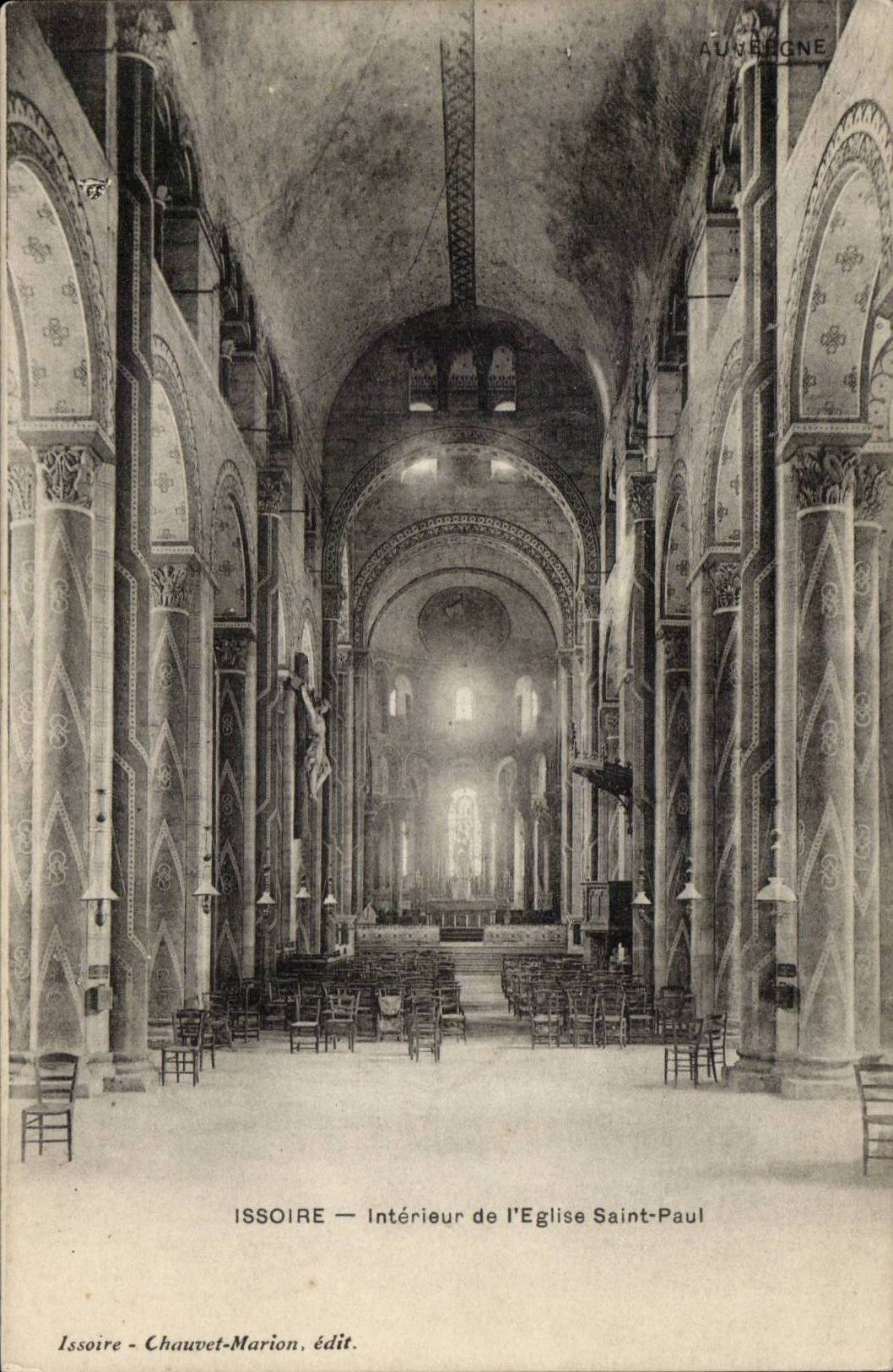 interior issoire CPA of the church Paul saint