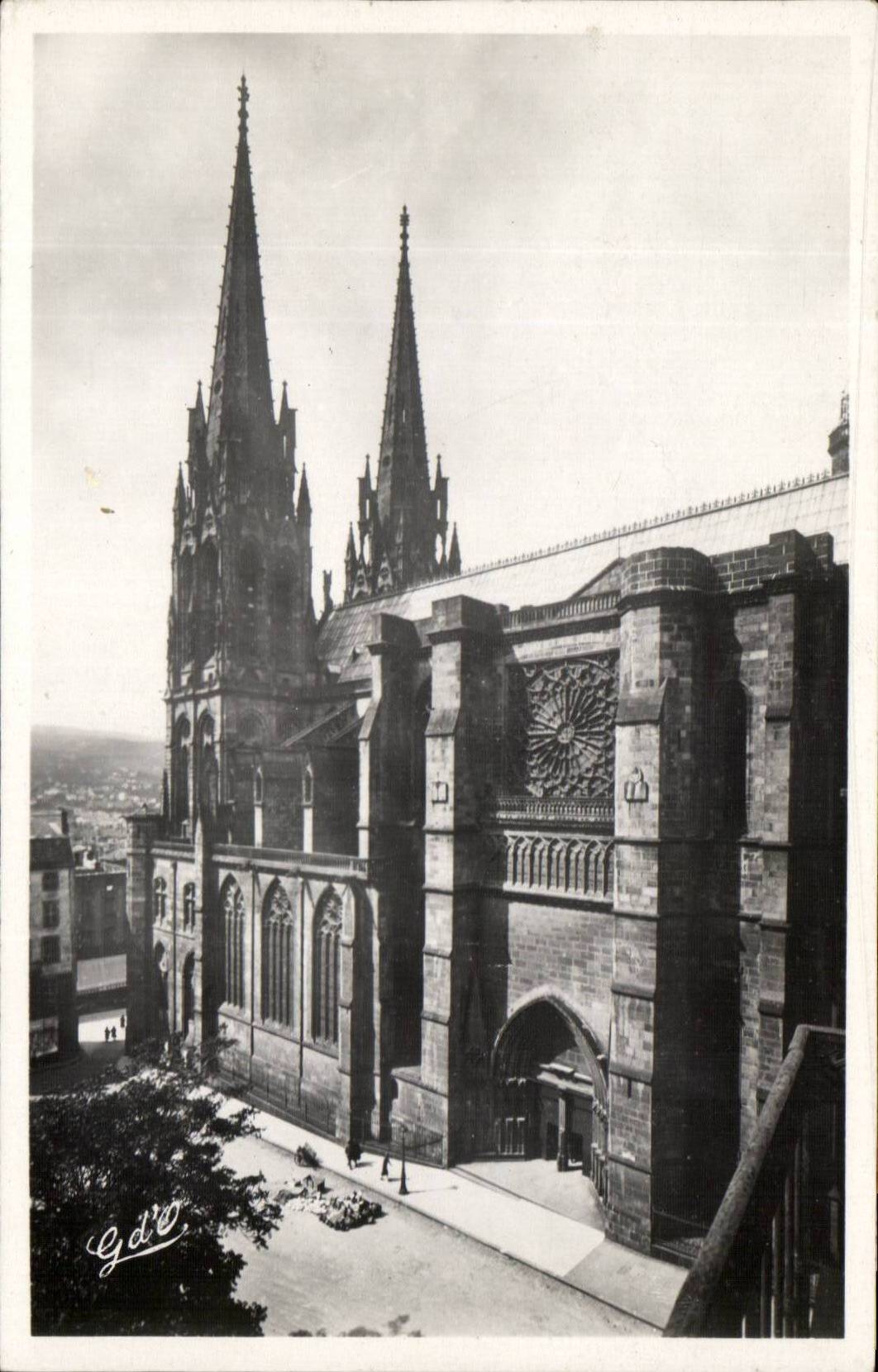 Clermont-ferrandmoderne KARTE die Kathedrale