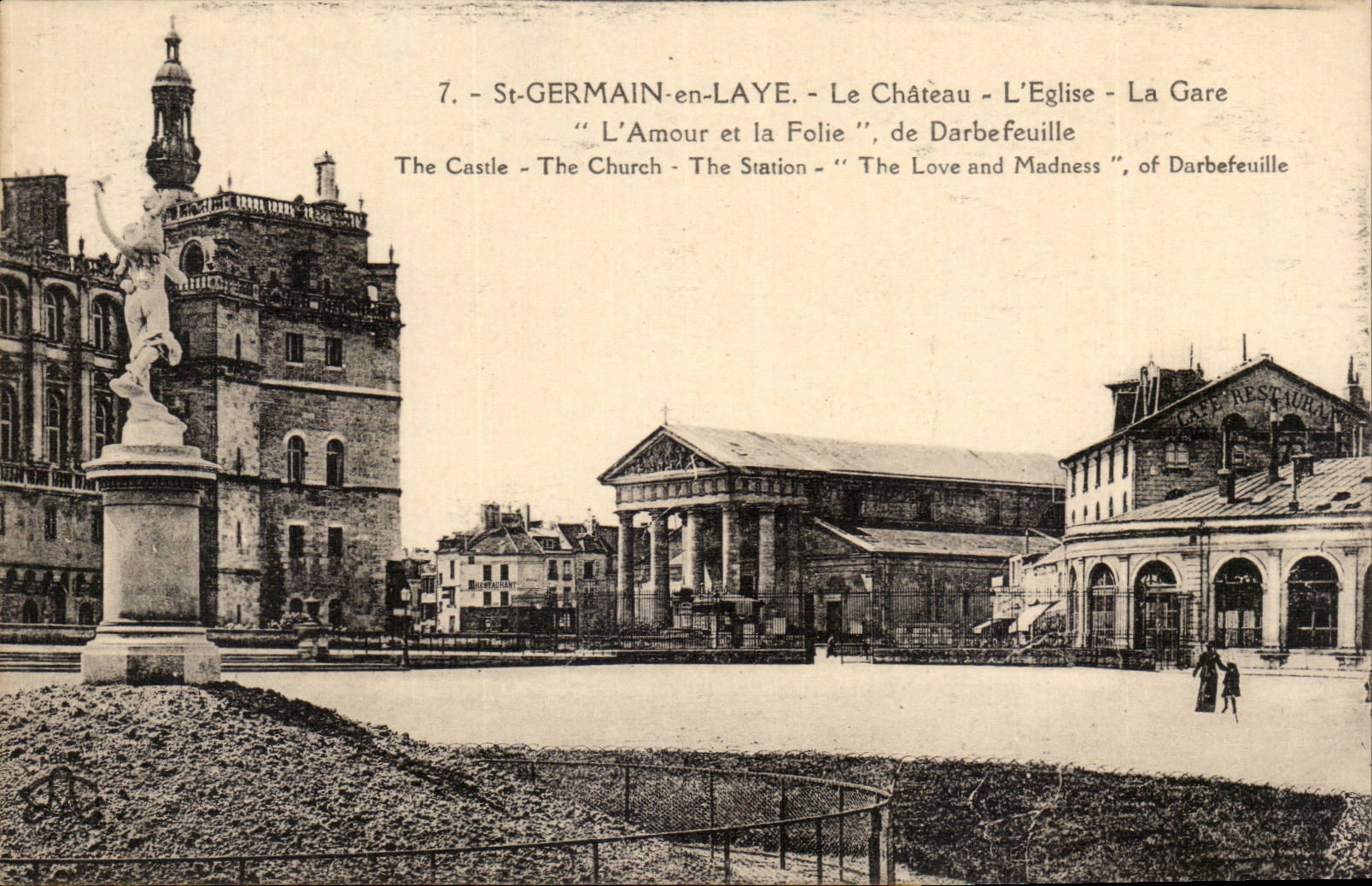 Saint Germain in Bush hammer CPA Castle Church Parks