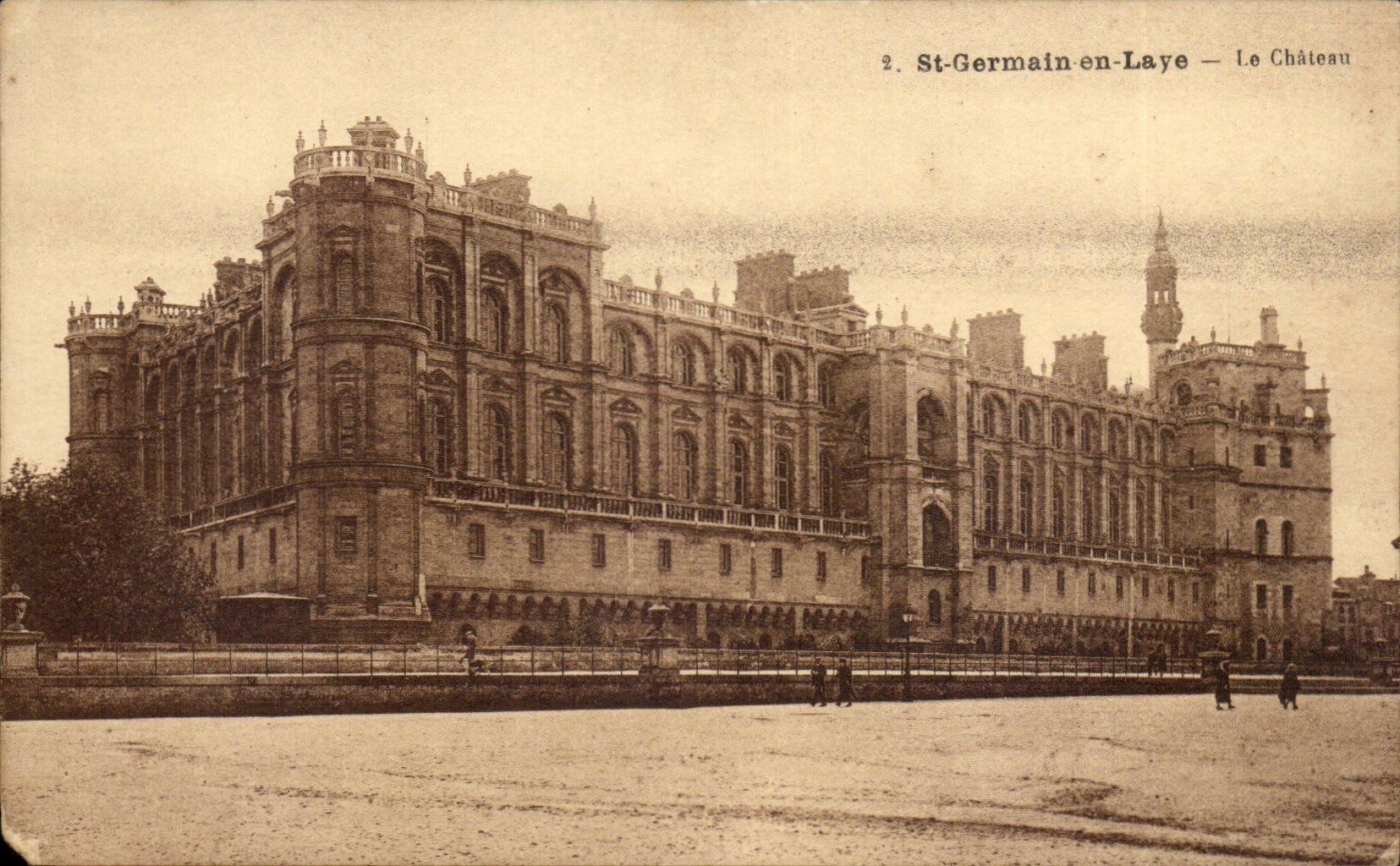 Saint Germain in Bush hammer CPA the castle