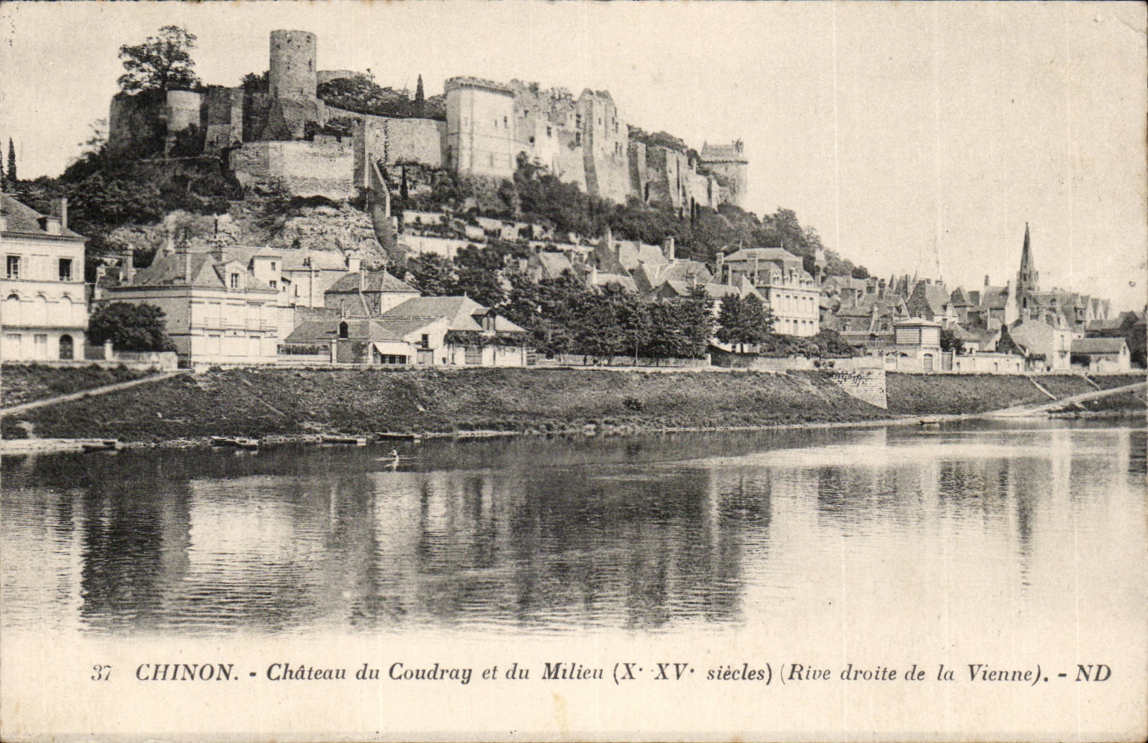 Chinon CPA Schloss von Coudray und von mittleren (rechte Bank von Wien)