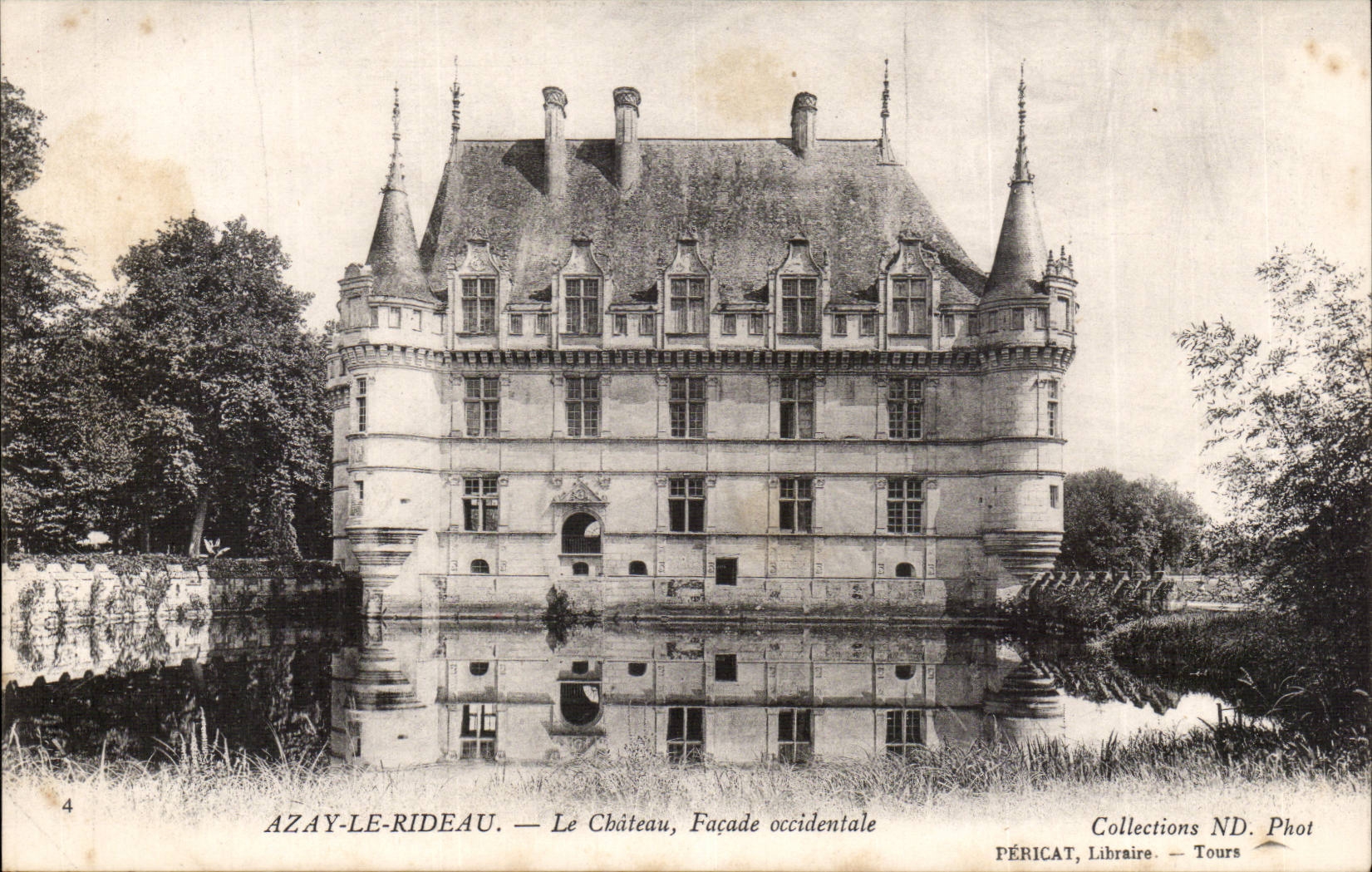 Azay le Rideau CPA La chateau Facade occidentale
