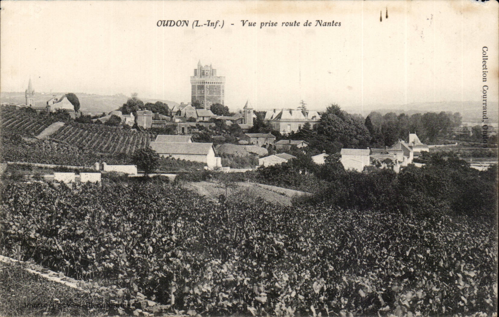 Oudon CPA gesehen von der Strasse von Nantes