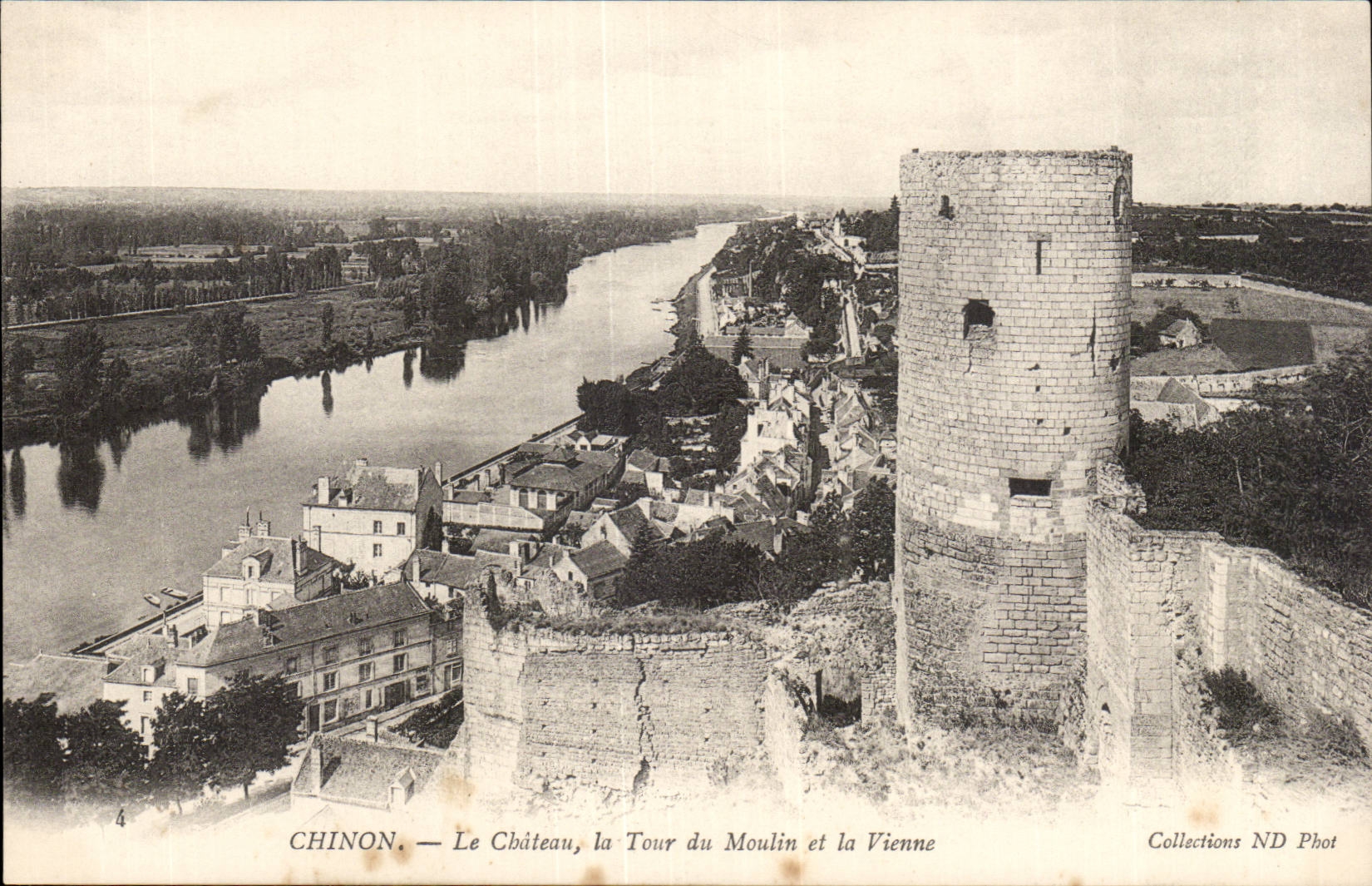 Chinon CPA the castle the Tower of the Mill and Vienna