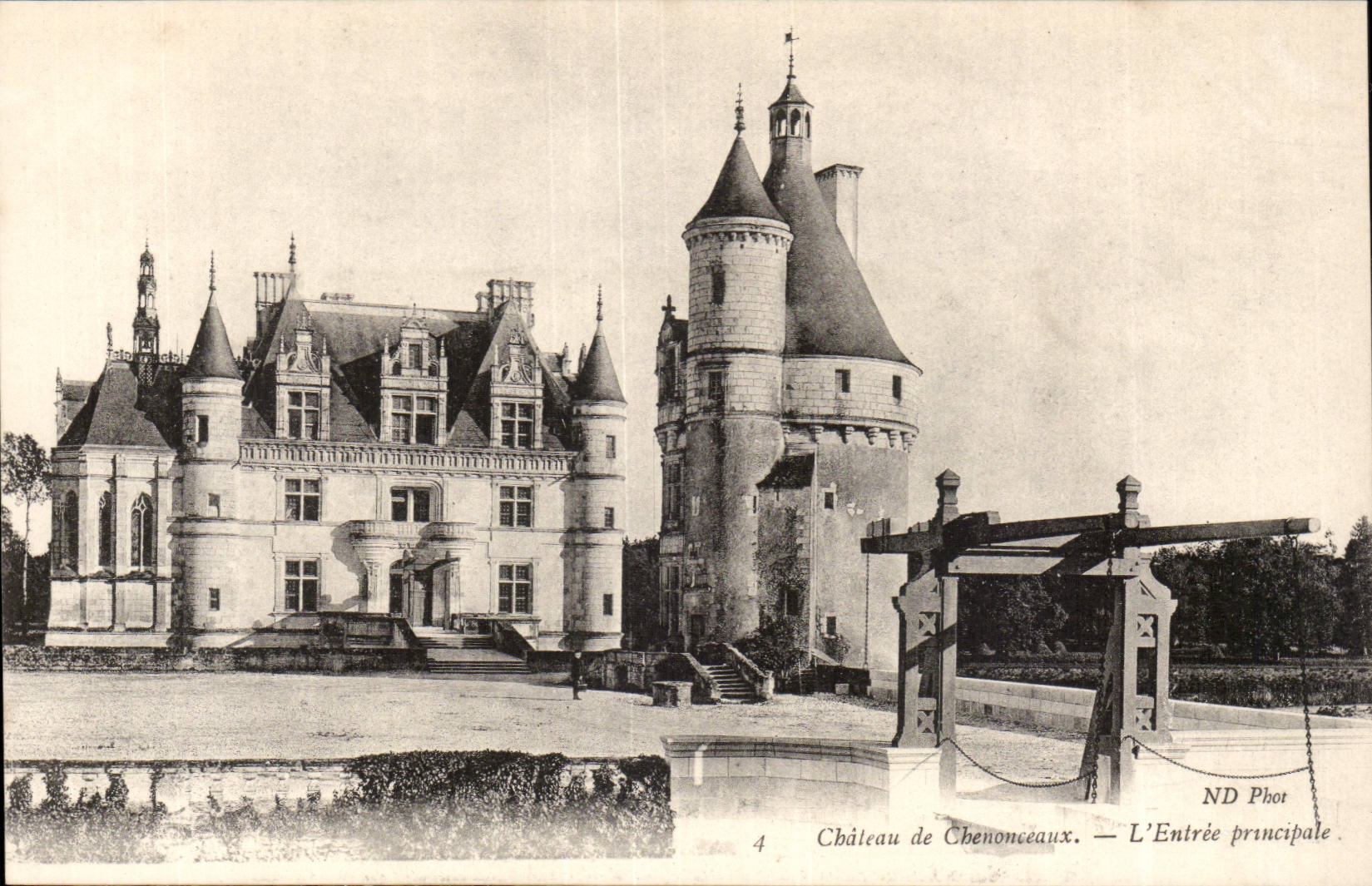 CPA Chateau de Chenonceaux L'entree principale