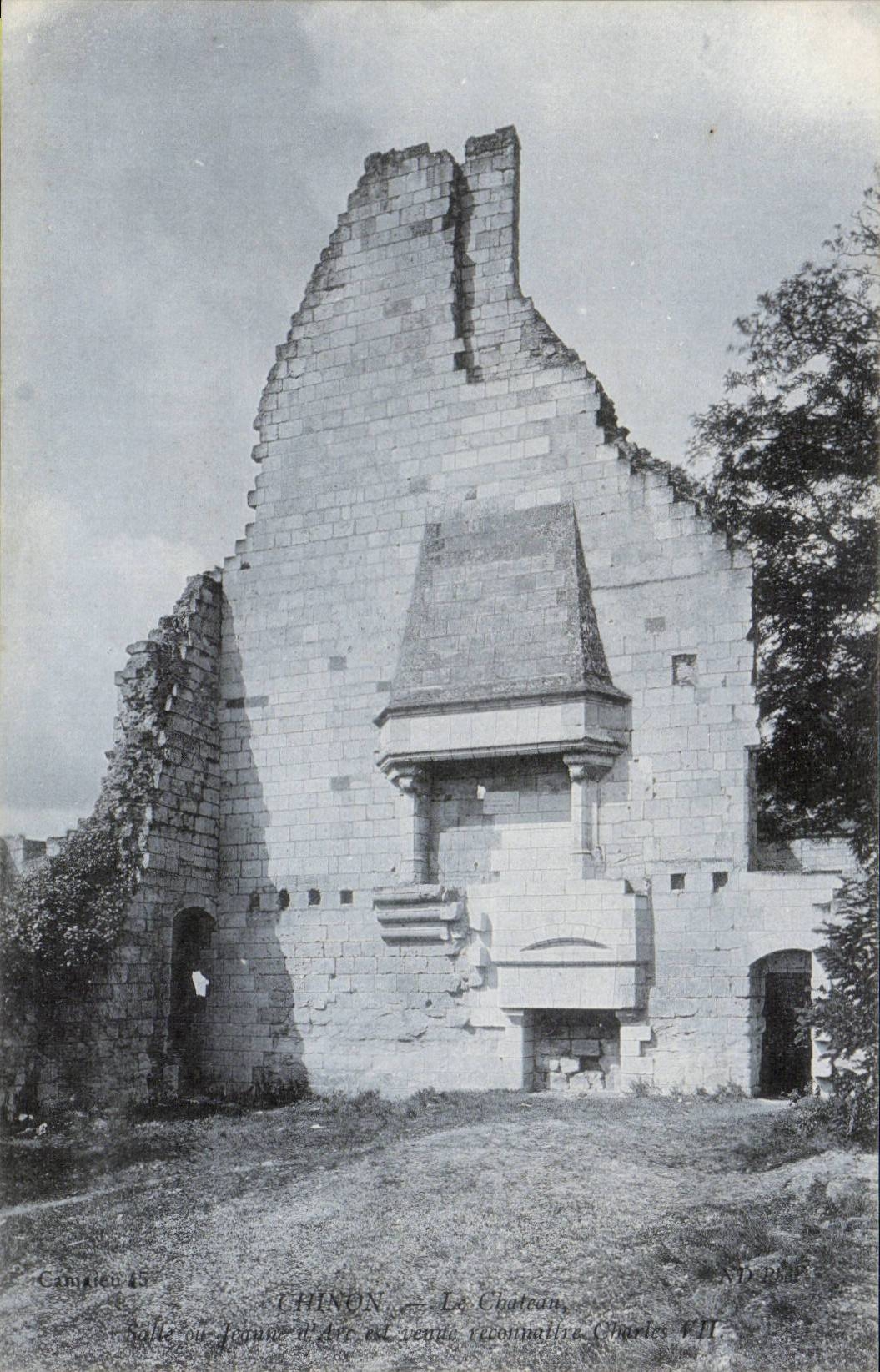 Chinon CPA der Schloss Raum oder das Jeanne des Bogens kam Charles VII zu erkennen