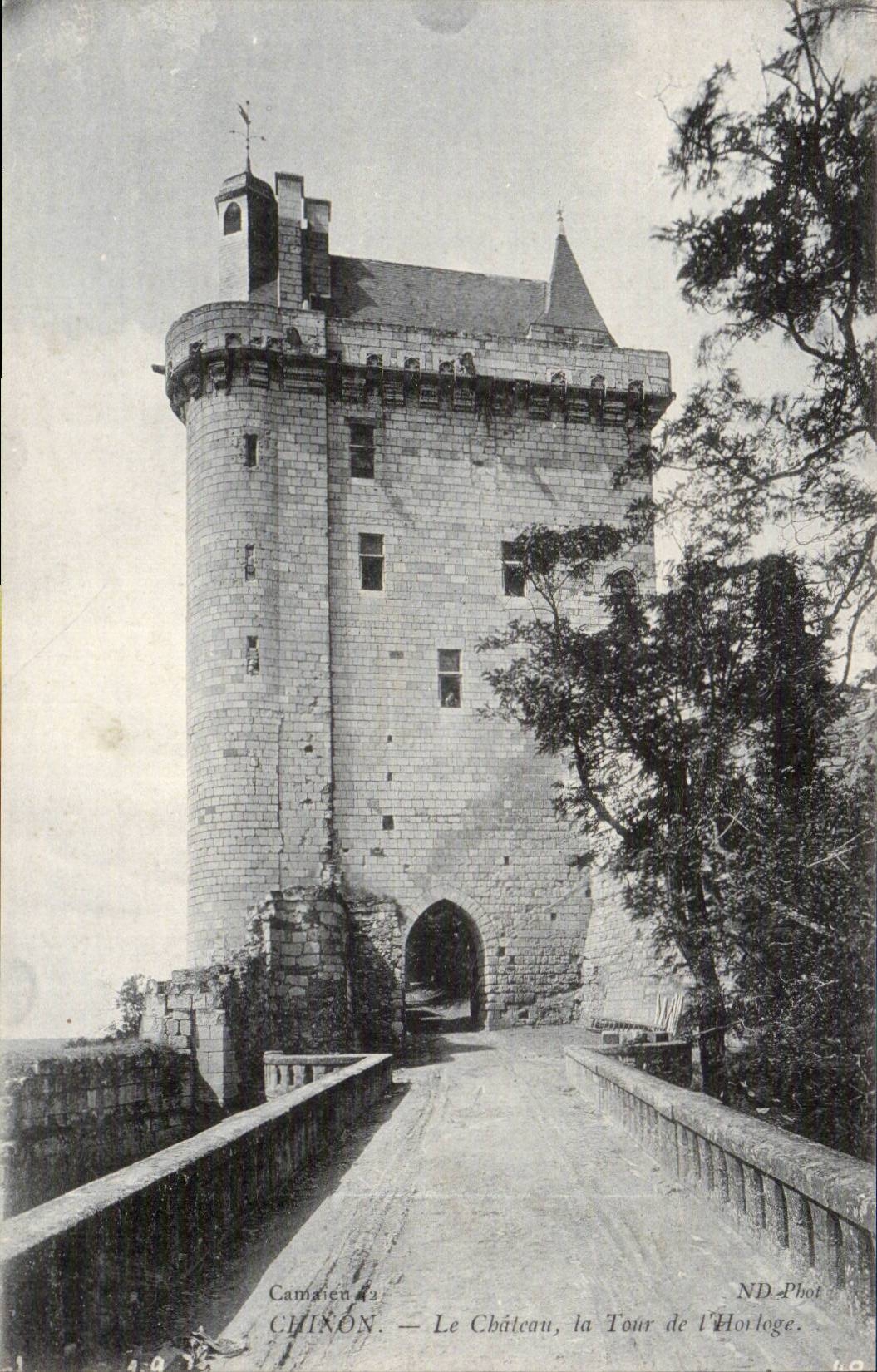 Chinon CPA das Schloss der Aufsatz des Taktgebers