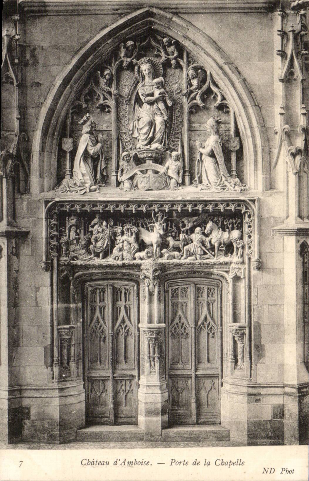 Chateau d'Amboise CPA porte de la chapelle