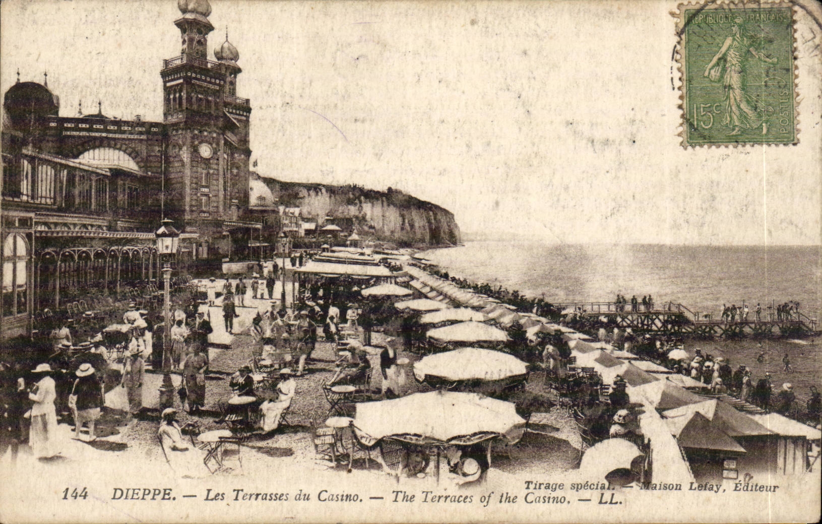 Dieppe CPA Terrassen des Kasinos