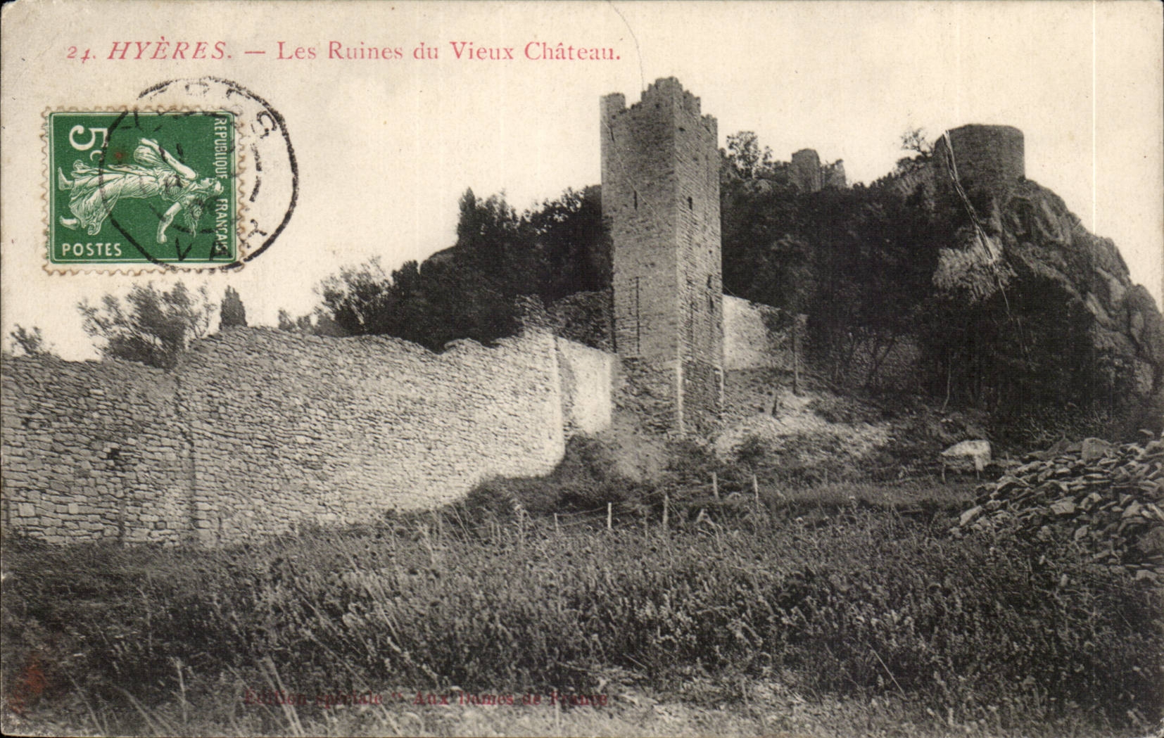 Hyeres CPA Ruinen des alten Schlosses