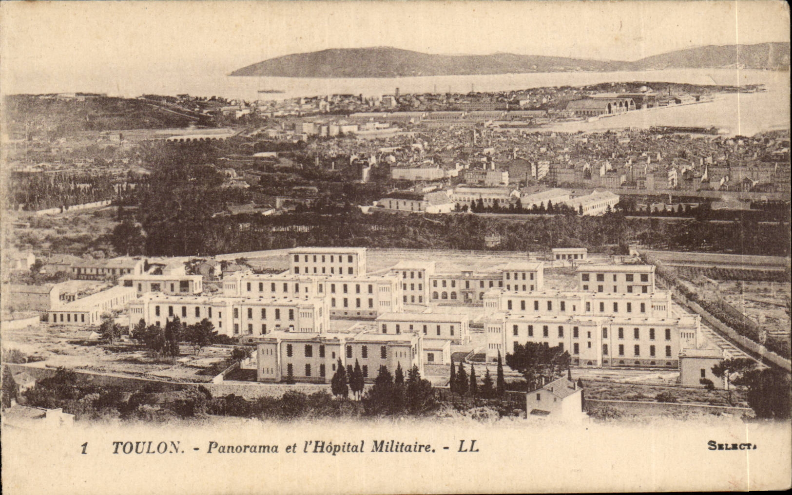 Toulon CPA Panorama and the military hospital