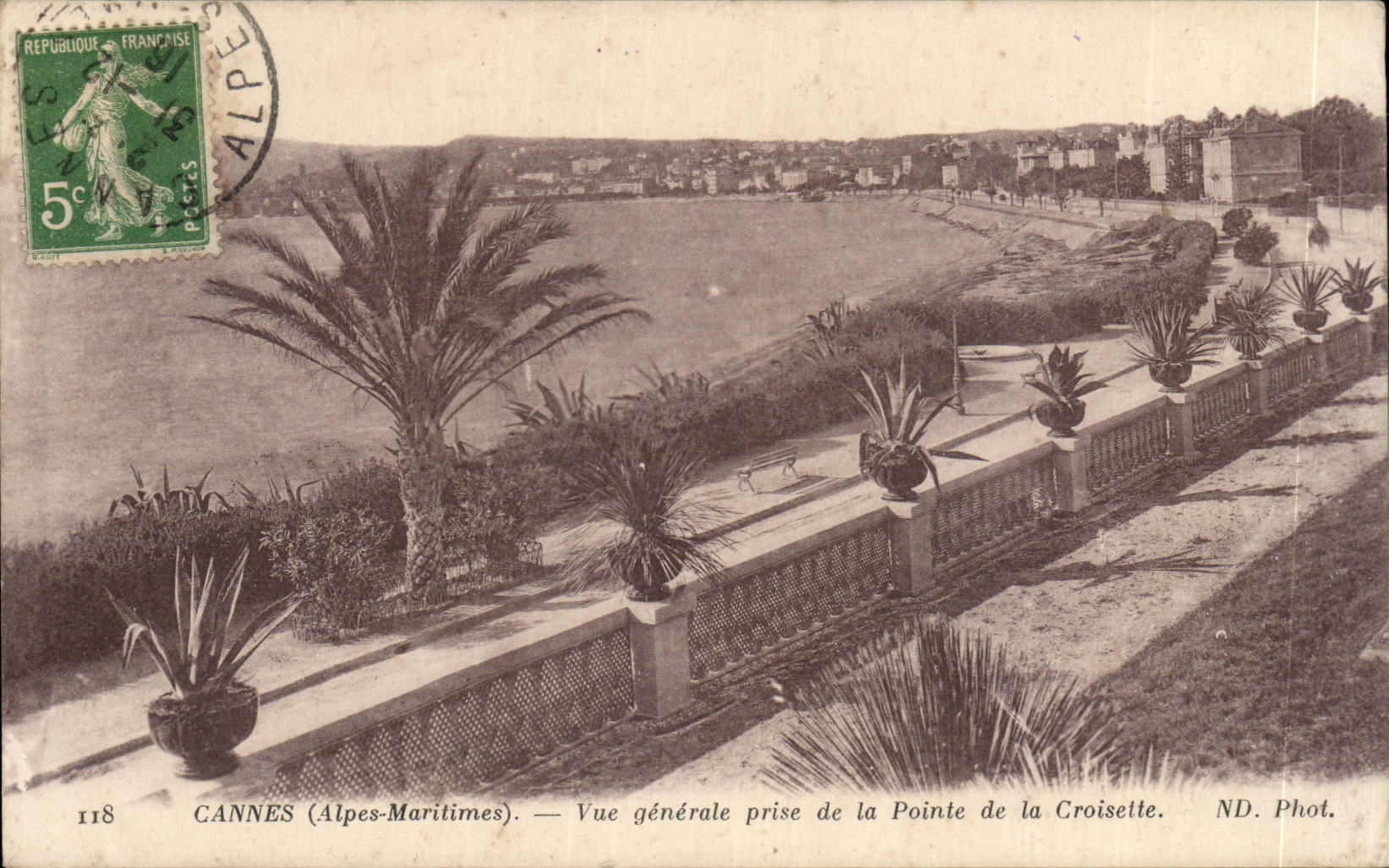 Cannes CPA View taken of the point of the small cross