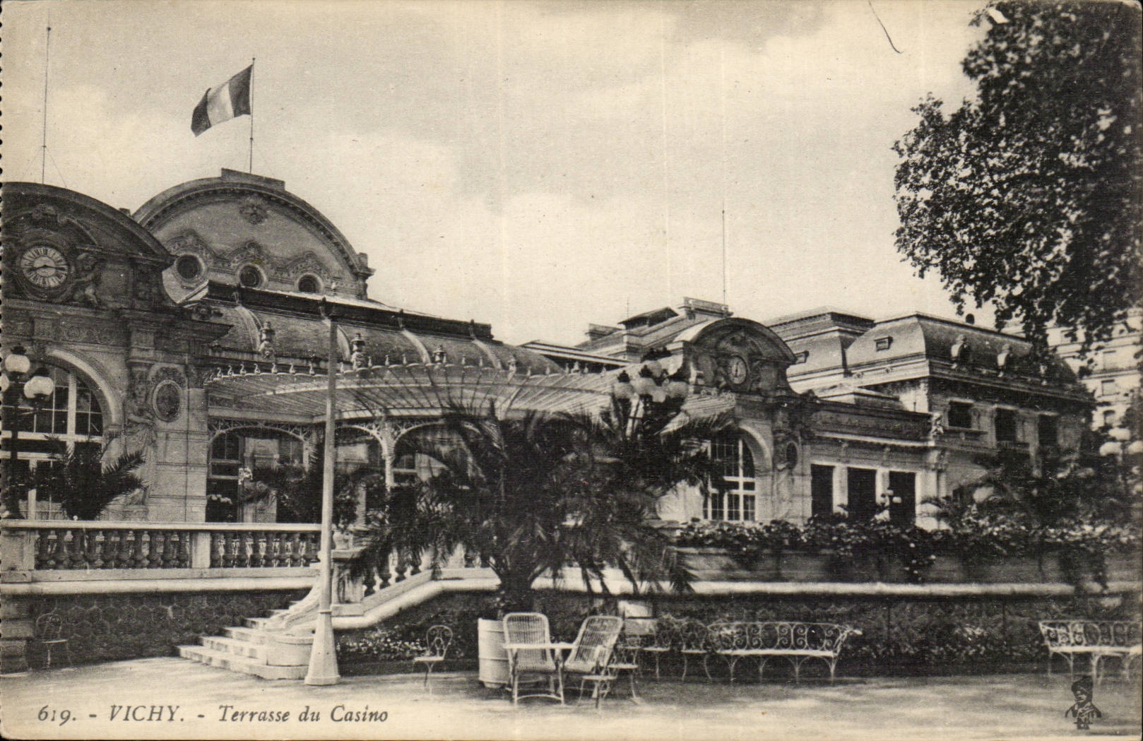 Vichy CPA Terrace of the casino