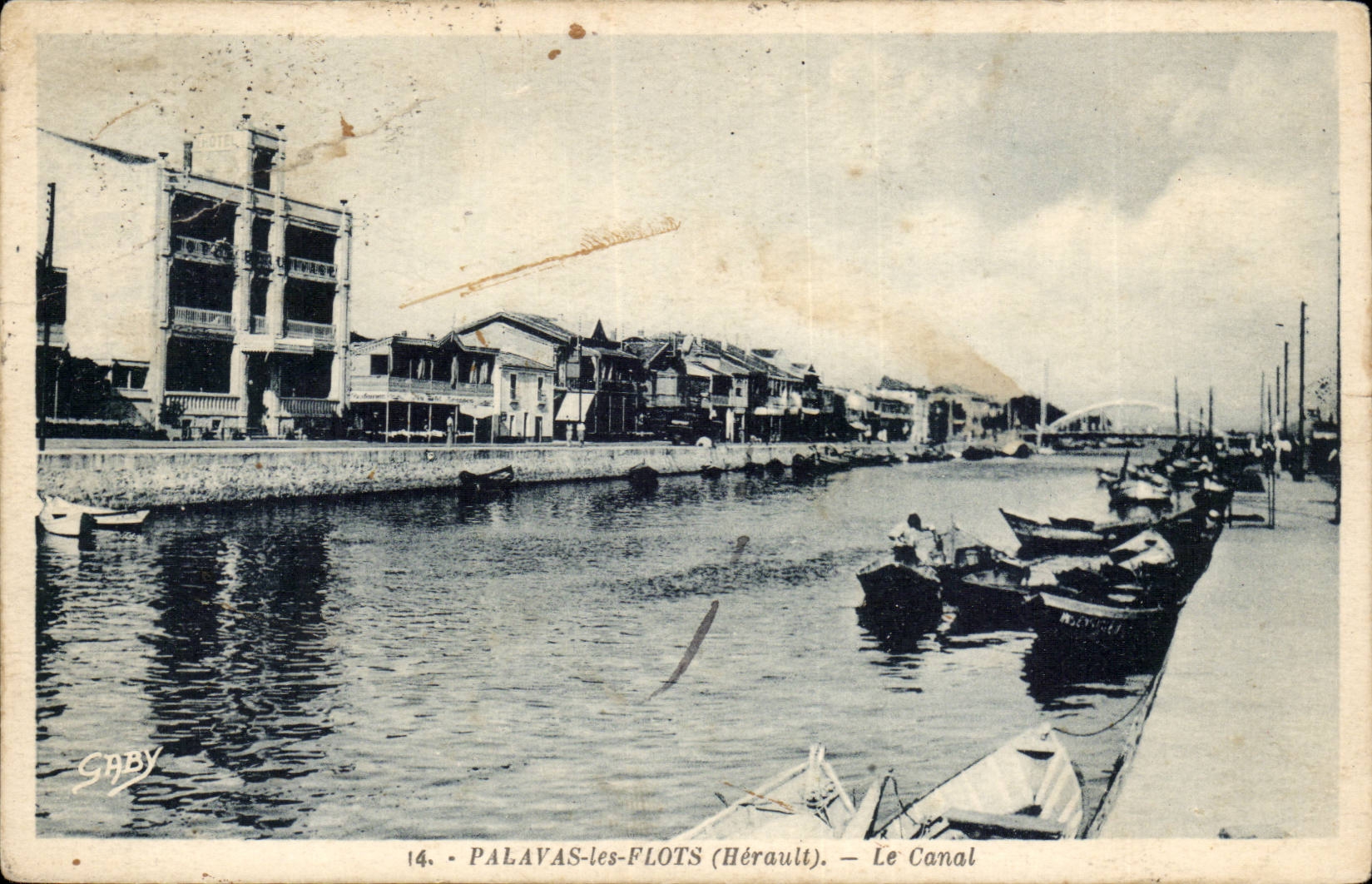 Palavas floods CPA the canal