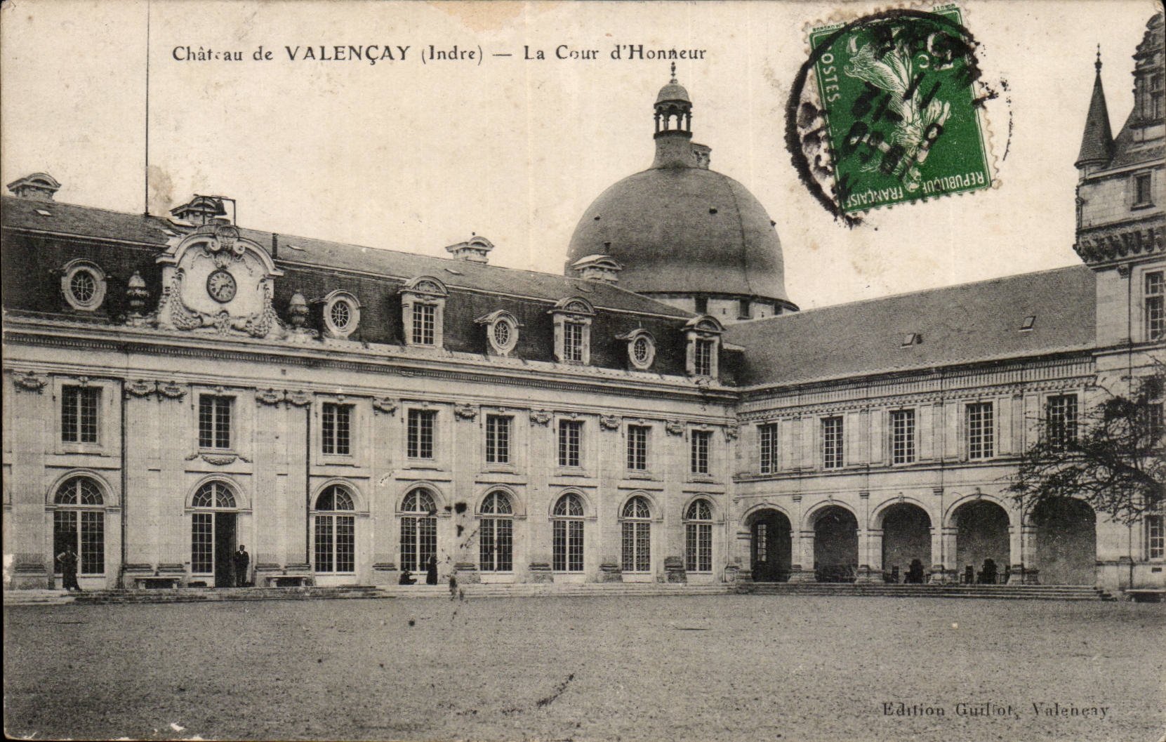 CPA Schloss des Valencay Hauptleitungshofes