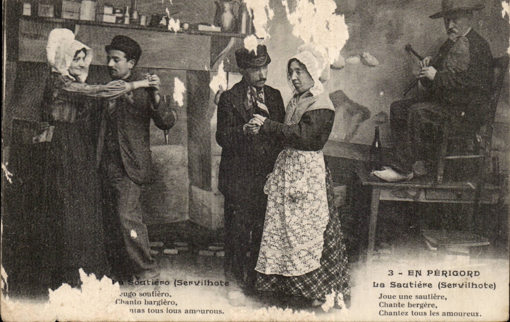 CPA Folklore In Perigord Sautiere (servilhote)