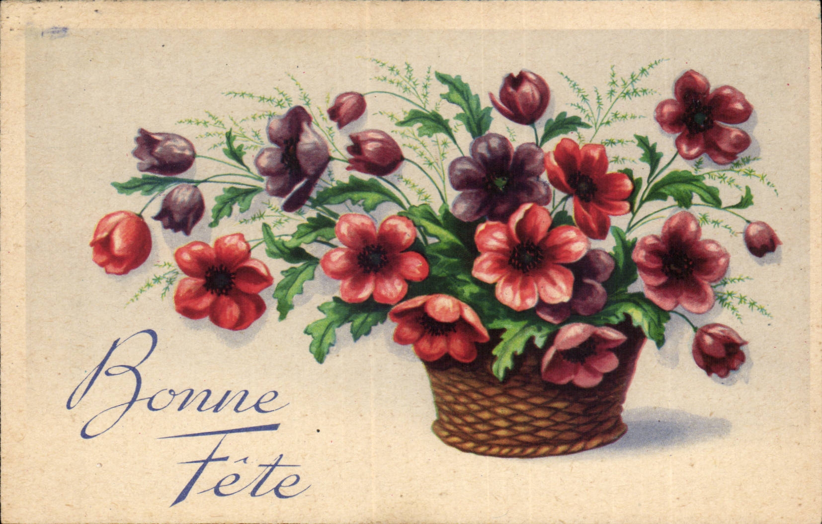 CPA gute Phantasie feiert Fleurs