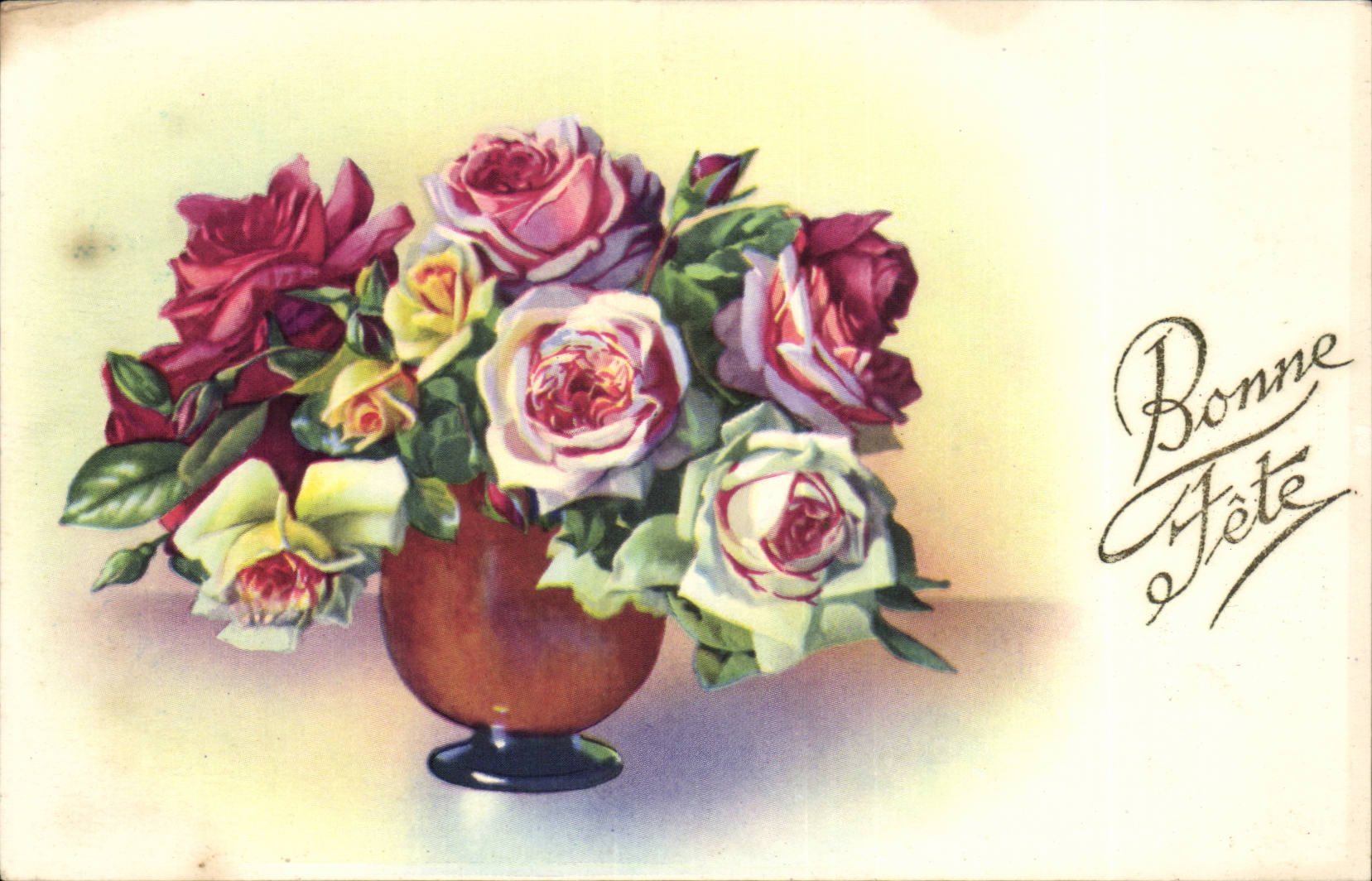 CPA gute Phantasie feiert Fleurs