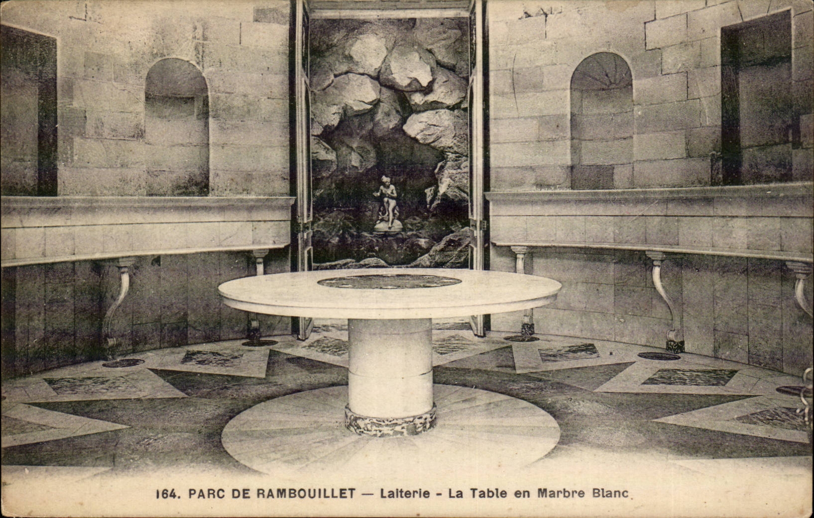 CPA Park of Rambouillet Dairy the white marble table