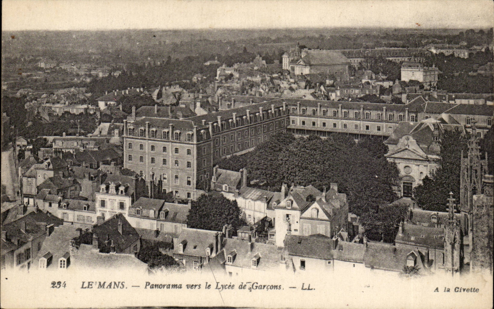 Mans CPA Panorama towards the college of the boys