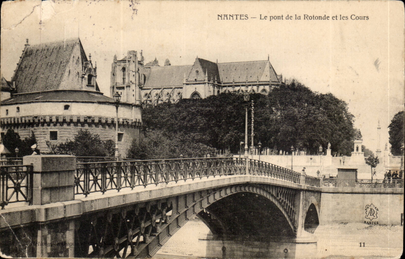 Nantes CPA the bridge of the Rotunda and courses