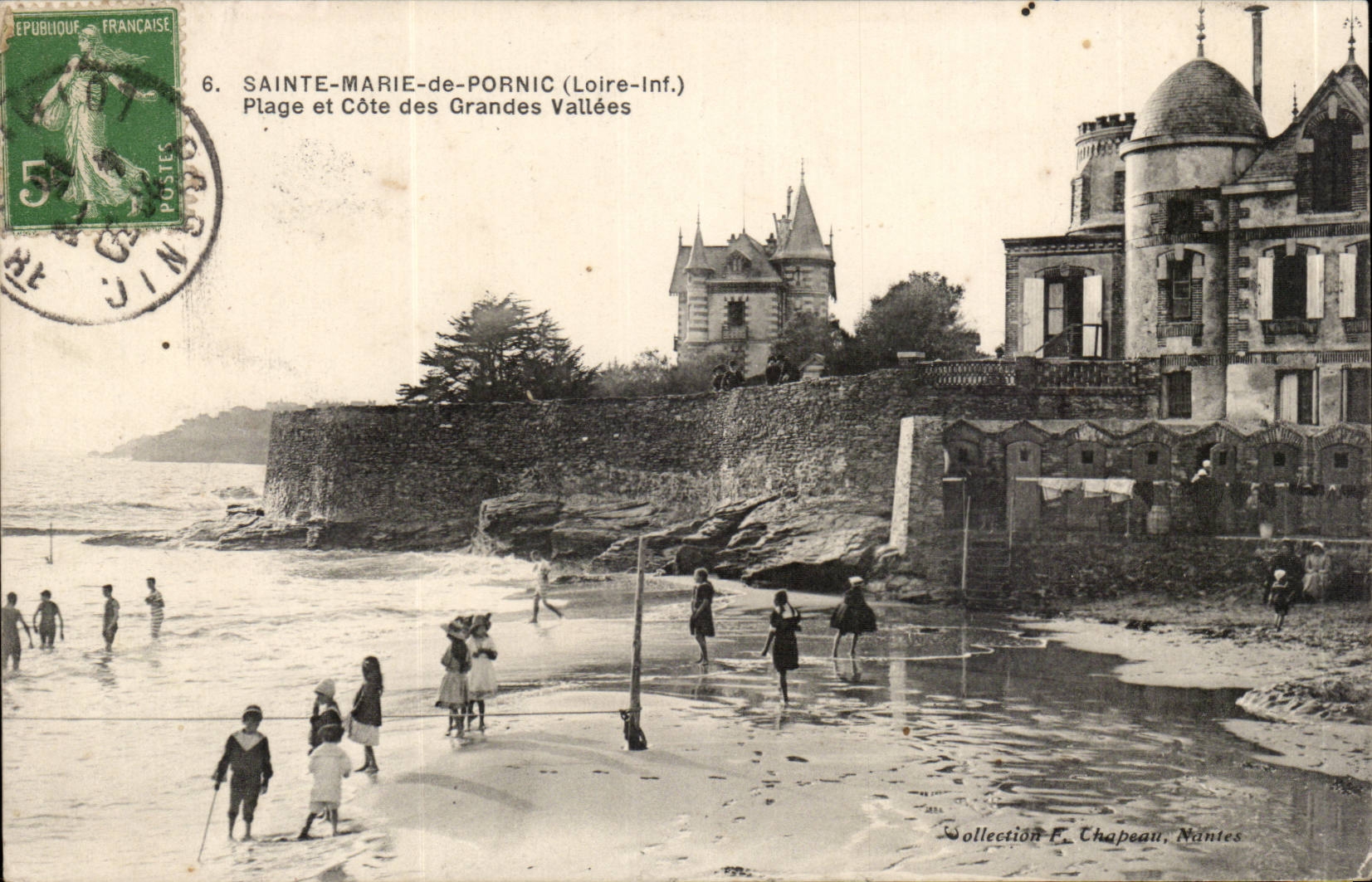 Sainte Marie of pornic CPA Beach and dimension of the large valleys