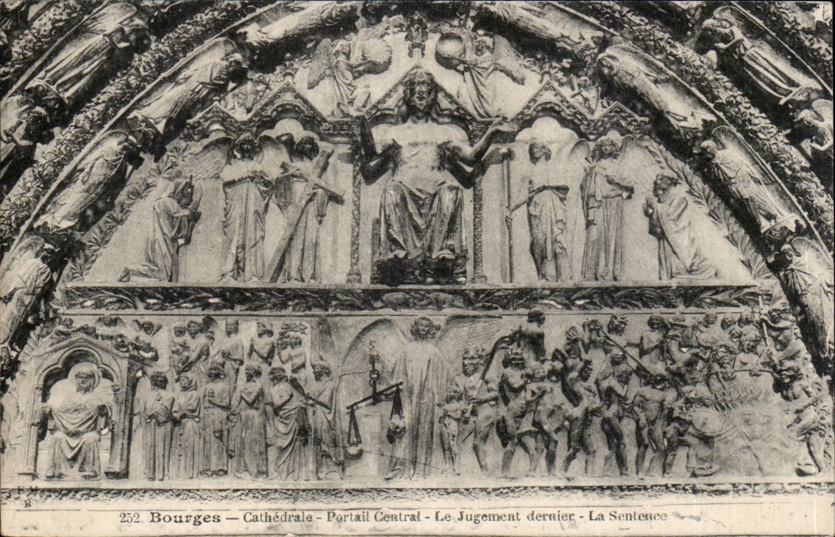 Bourges CPA Cathedral central Gate the last Judgment the Sentence