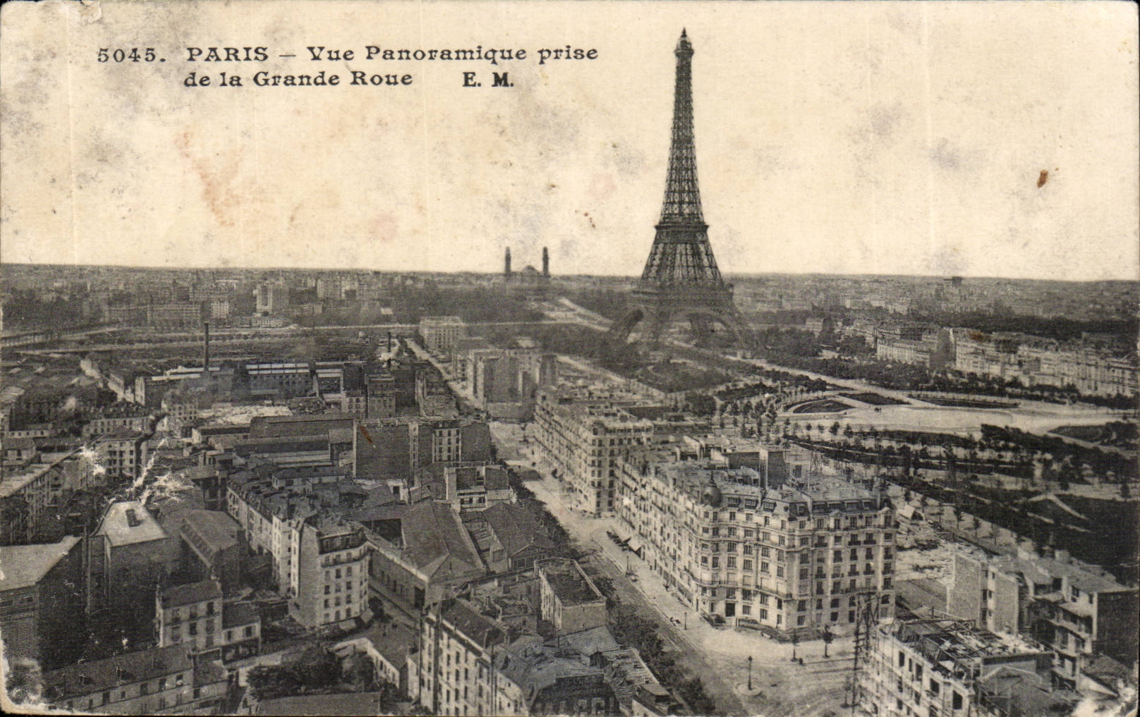 Al Paris CPA Panoramic View taken large wheel (Eiffel Tower)