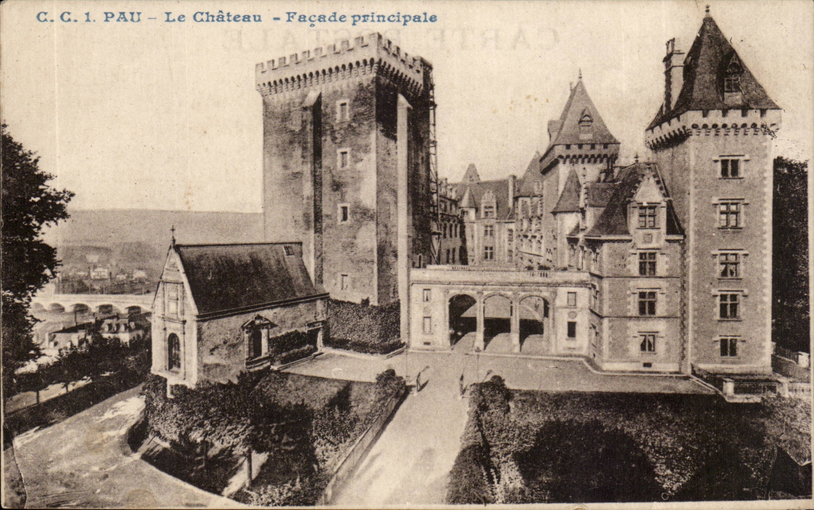 Pau CPA die Schlossdirektion Front