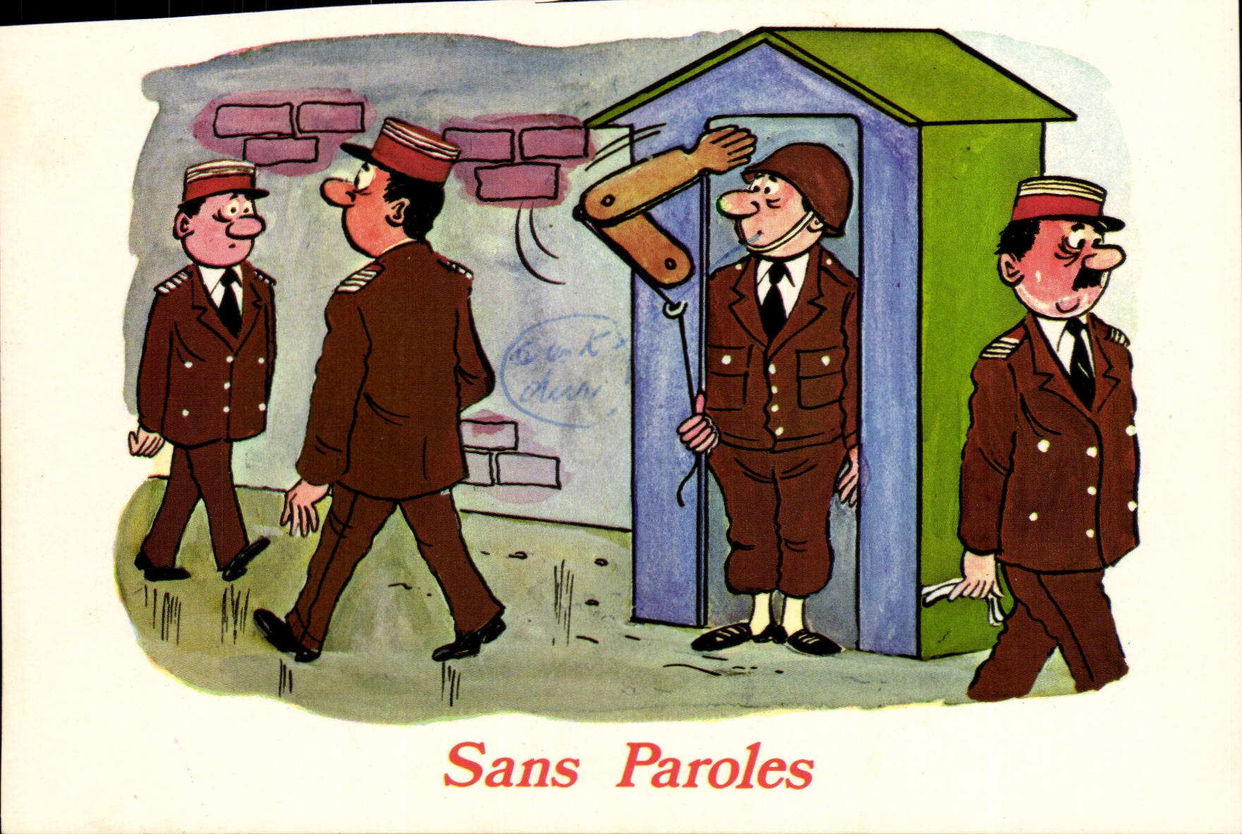 CPM Humour Sans paroles (soldats)