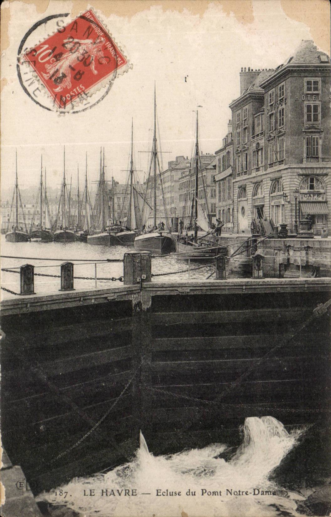 Le Havre - Verschluss der Notre- Damebrucke -