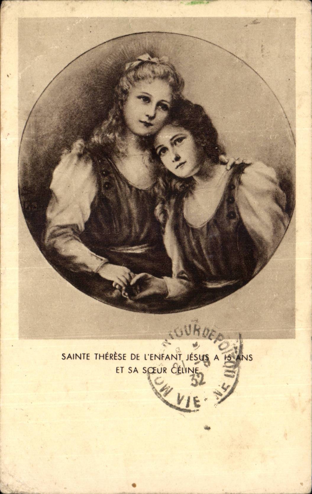 imagination - Woman - Saint Therese of the Jesus Child has 15 years and its Celine sister - CPA