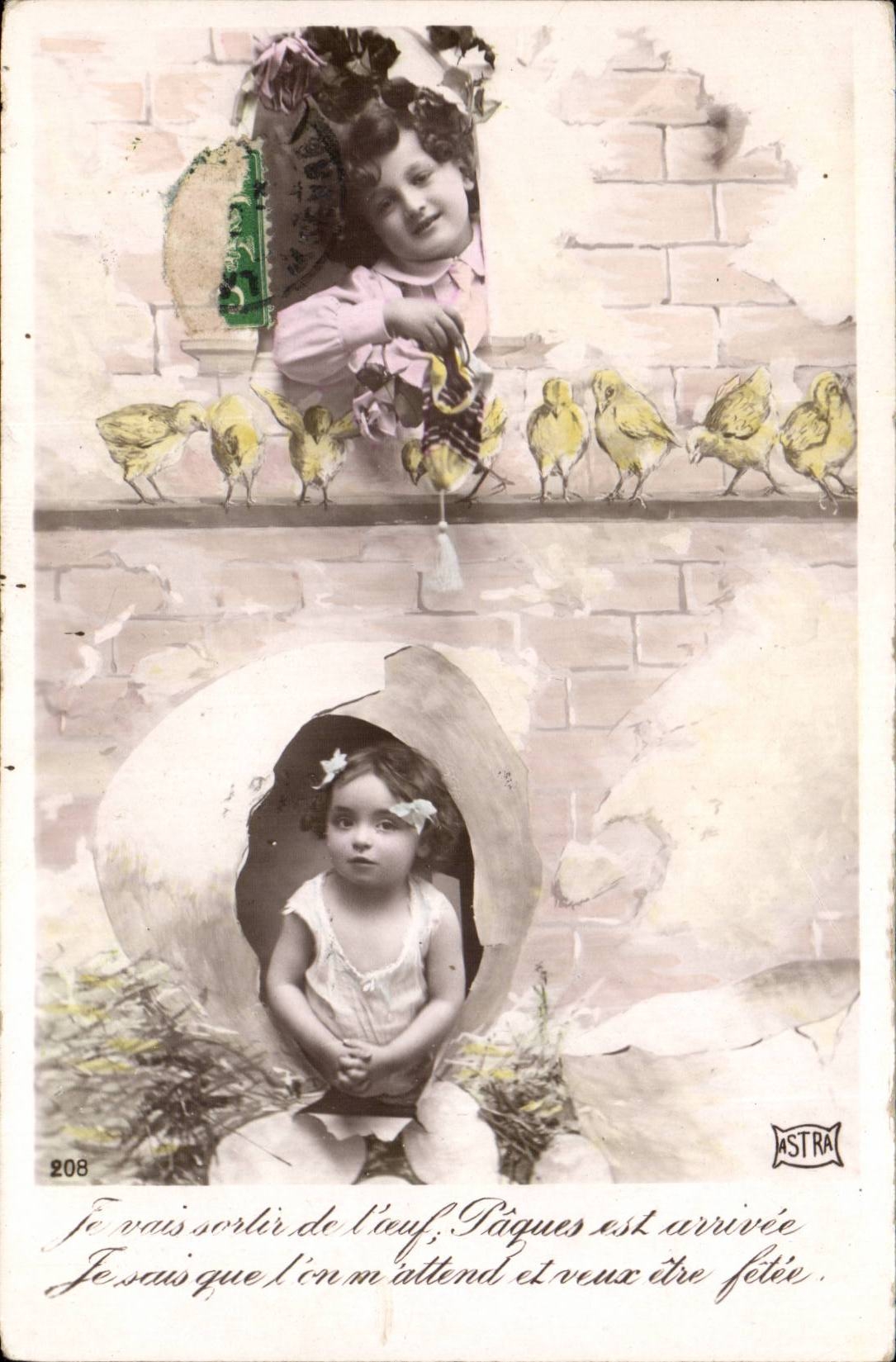 Fantasy - Children - I will leave egg - Pacques arrived - CPA