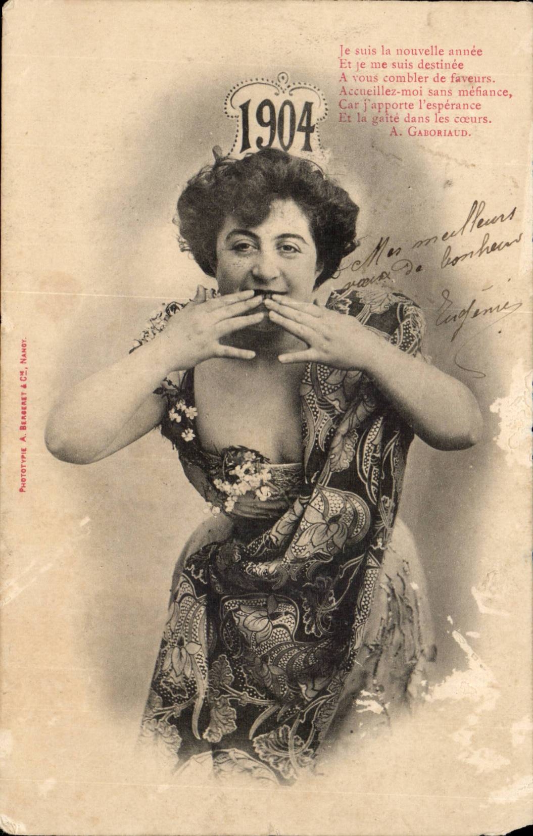 Fantasy - Woman - 1904 - I am the new year - - CPA