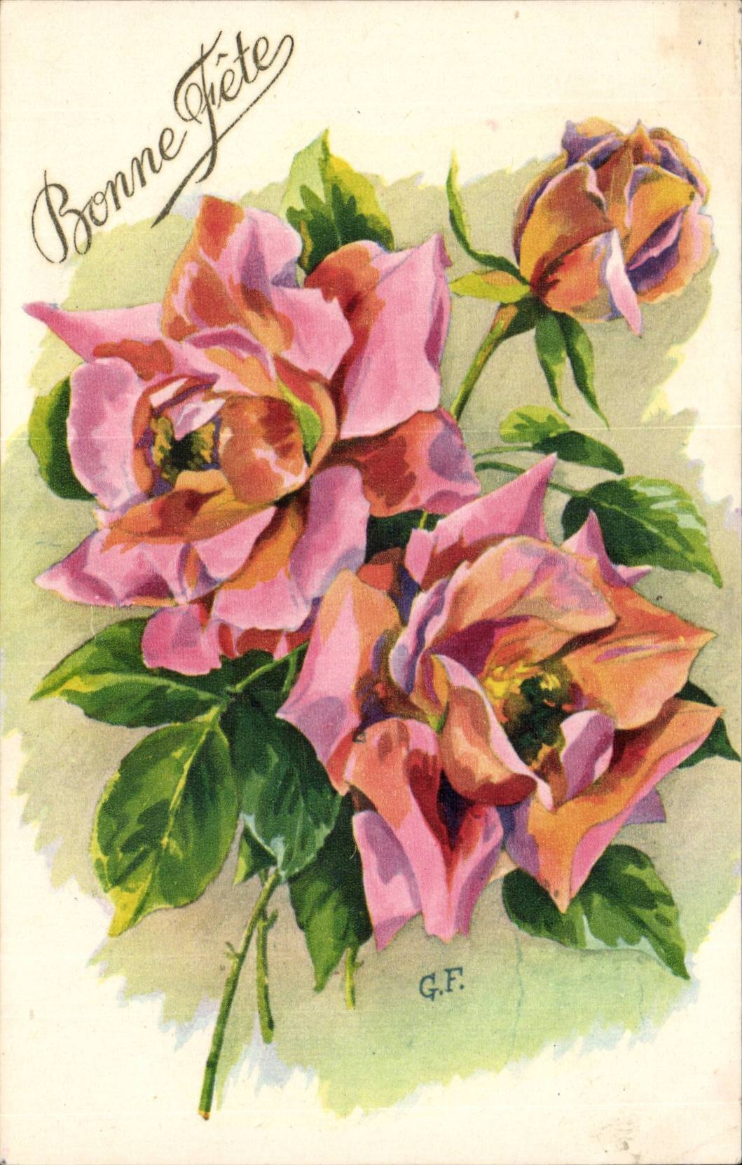 Fantasy - Good Festival - Flowers - CPA